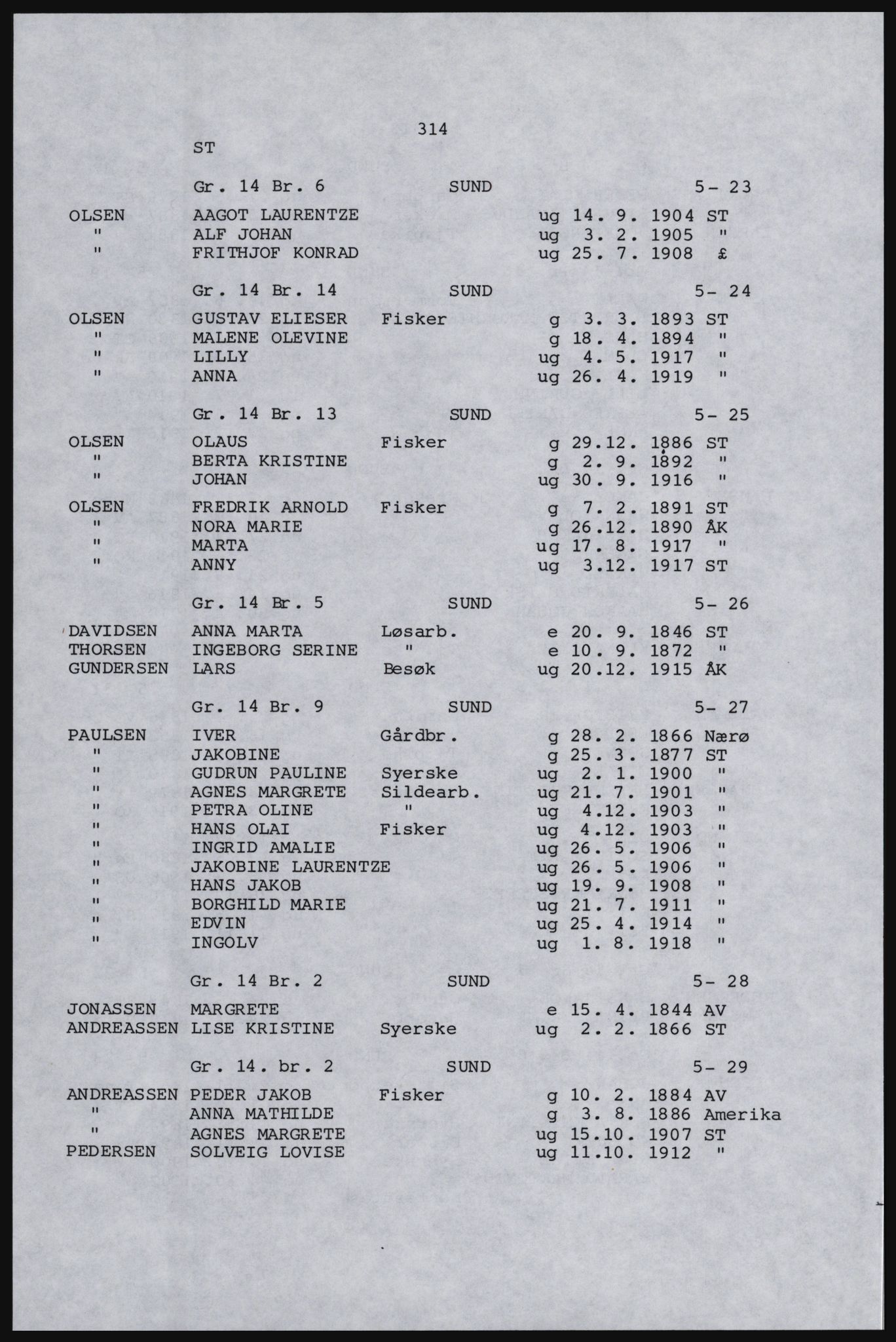 SAST, Copy of 1920 census for Karmøy, 1920, p. 334