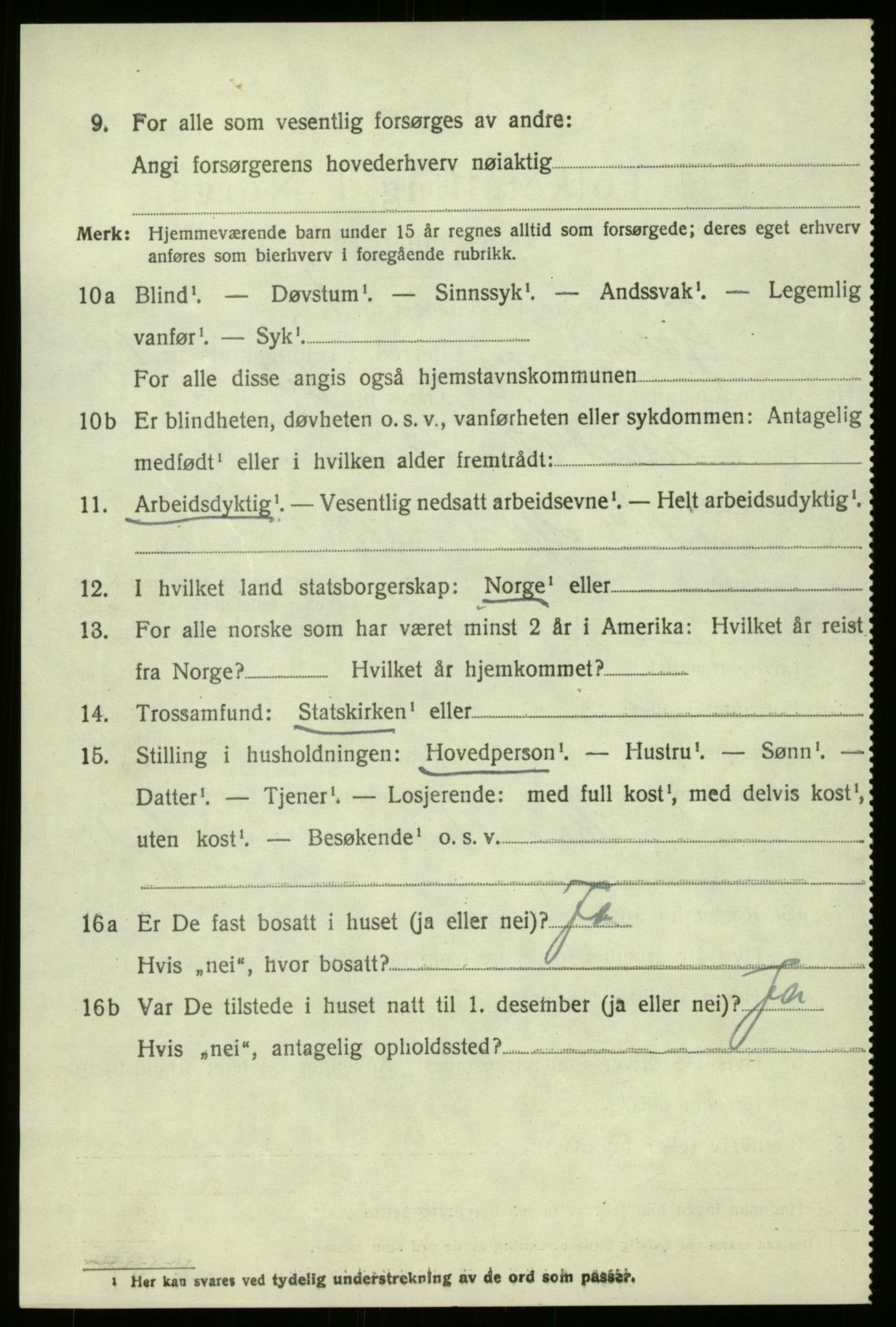 SAB, 1920 census for Fjaler, 1920, p. 5924