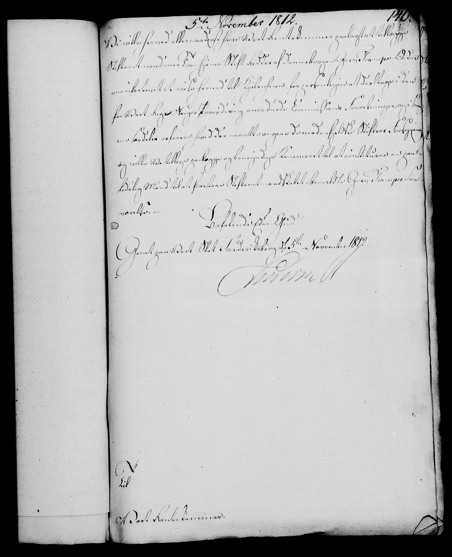 Rentekammeret, Kammerkanselliet, RA/EA-3111/G/Gf/Gfa/L0094: Norsk relasjons- og resolusjonsprotokoll (merket RK 52.94), 1812, p. 540