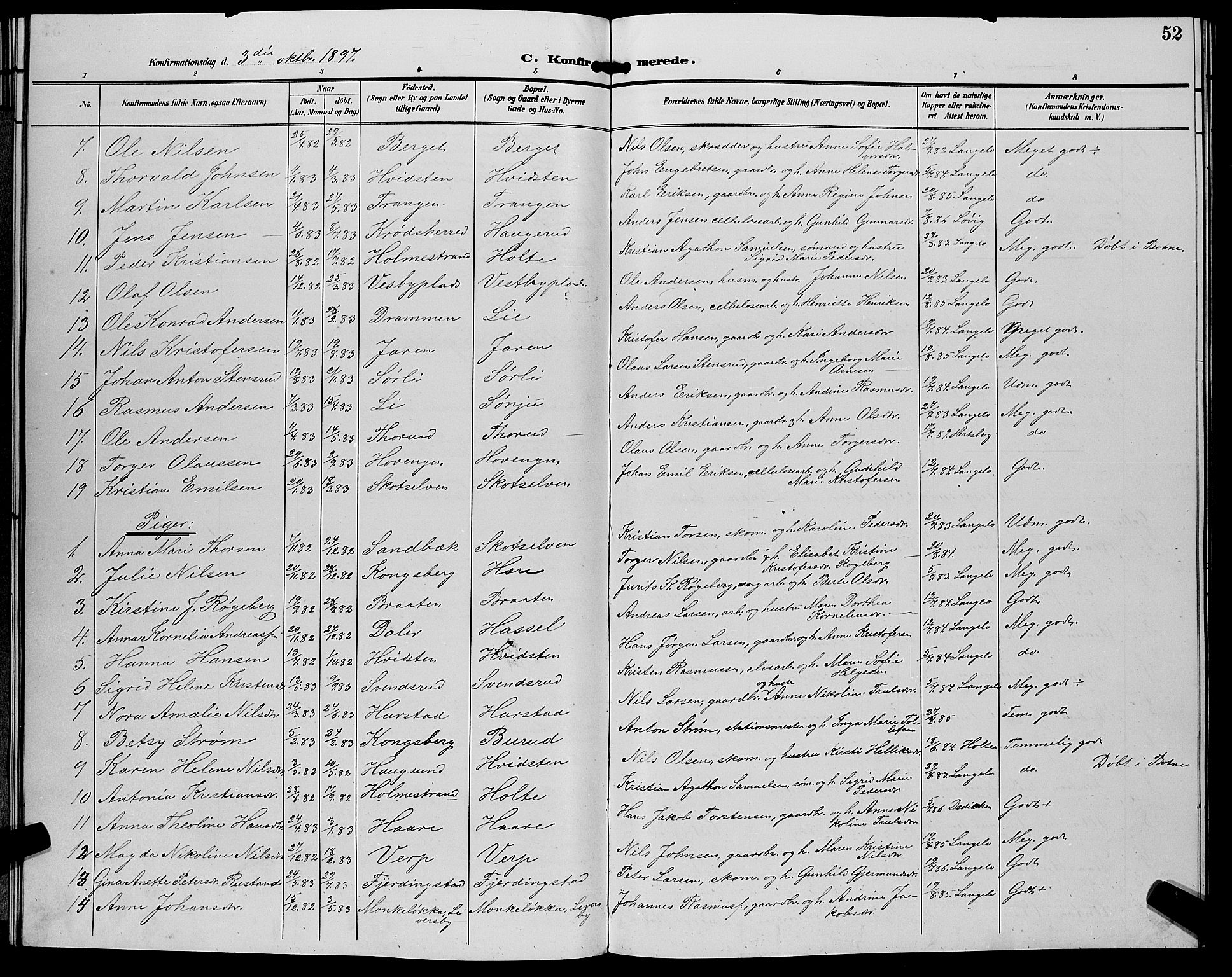 Eiker kirkebøker, AV/SAKO-A-4/G/Gb/L0004: Parish register (copy) no. II 4, 1894-1900, p. 52