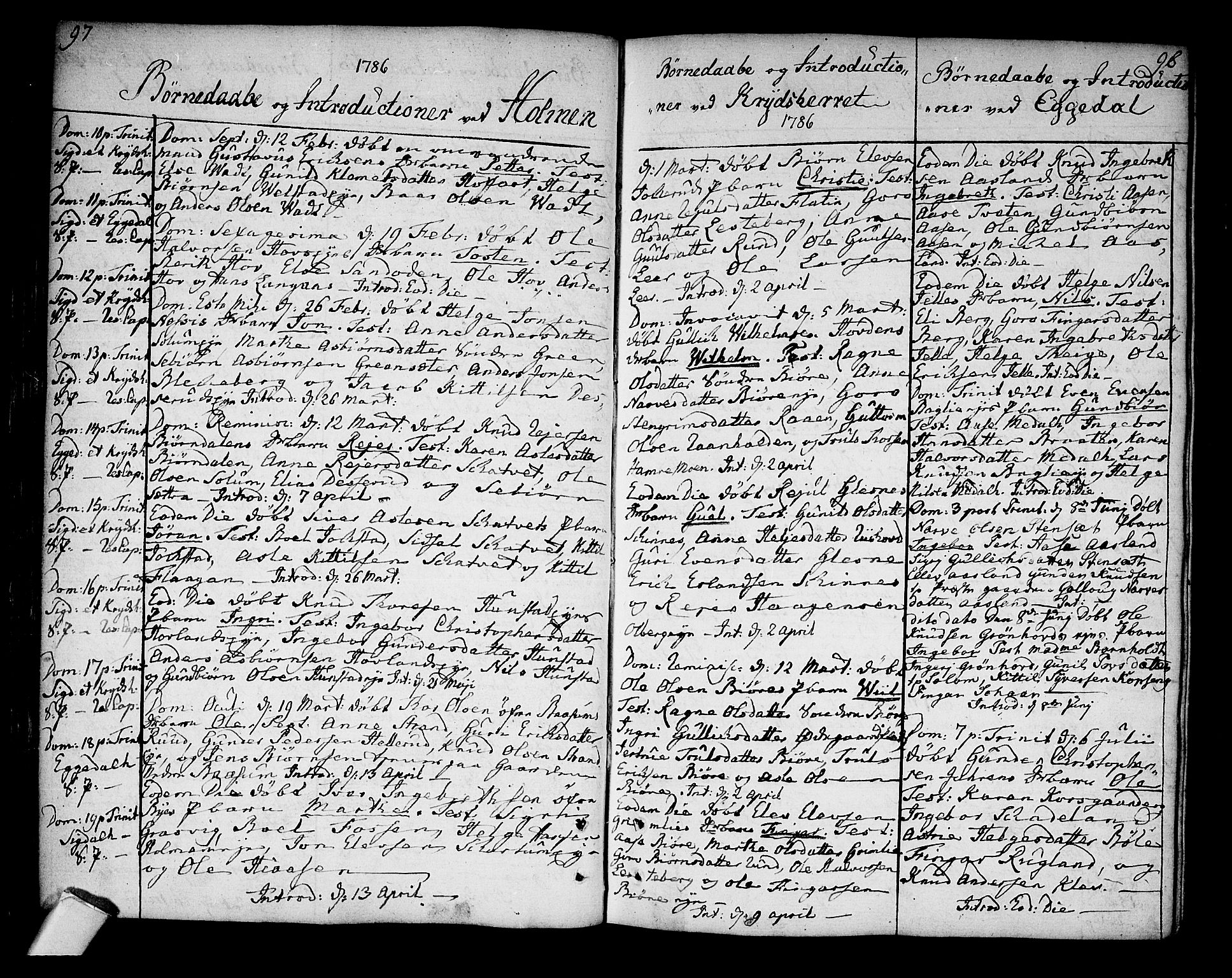 Sigdal kirkebøker, AV/SAKO-A-245/F/Fa/L0002: Parish register (official) no. I 2, 1778-1792, p. 97-98