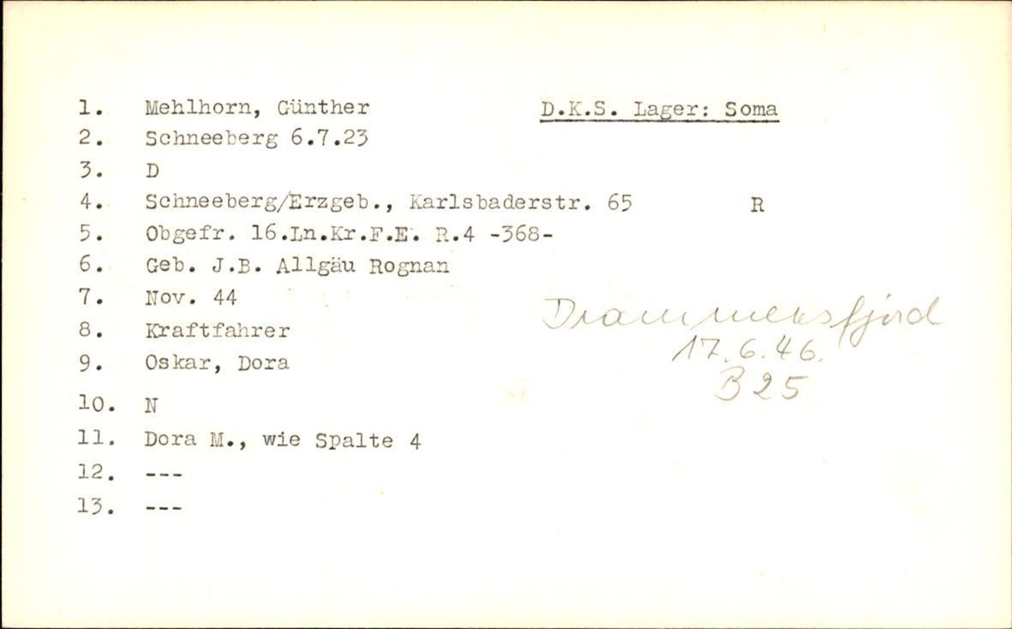 Hjemsendte tyskere , AV/RA-RAFA-6487/D/Db/L0019: Medrow-Mulsow, 1945-1947, p. 18