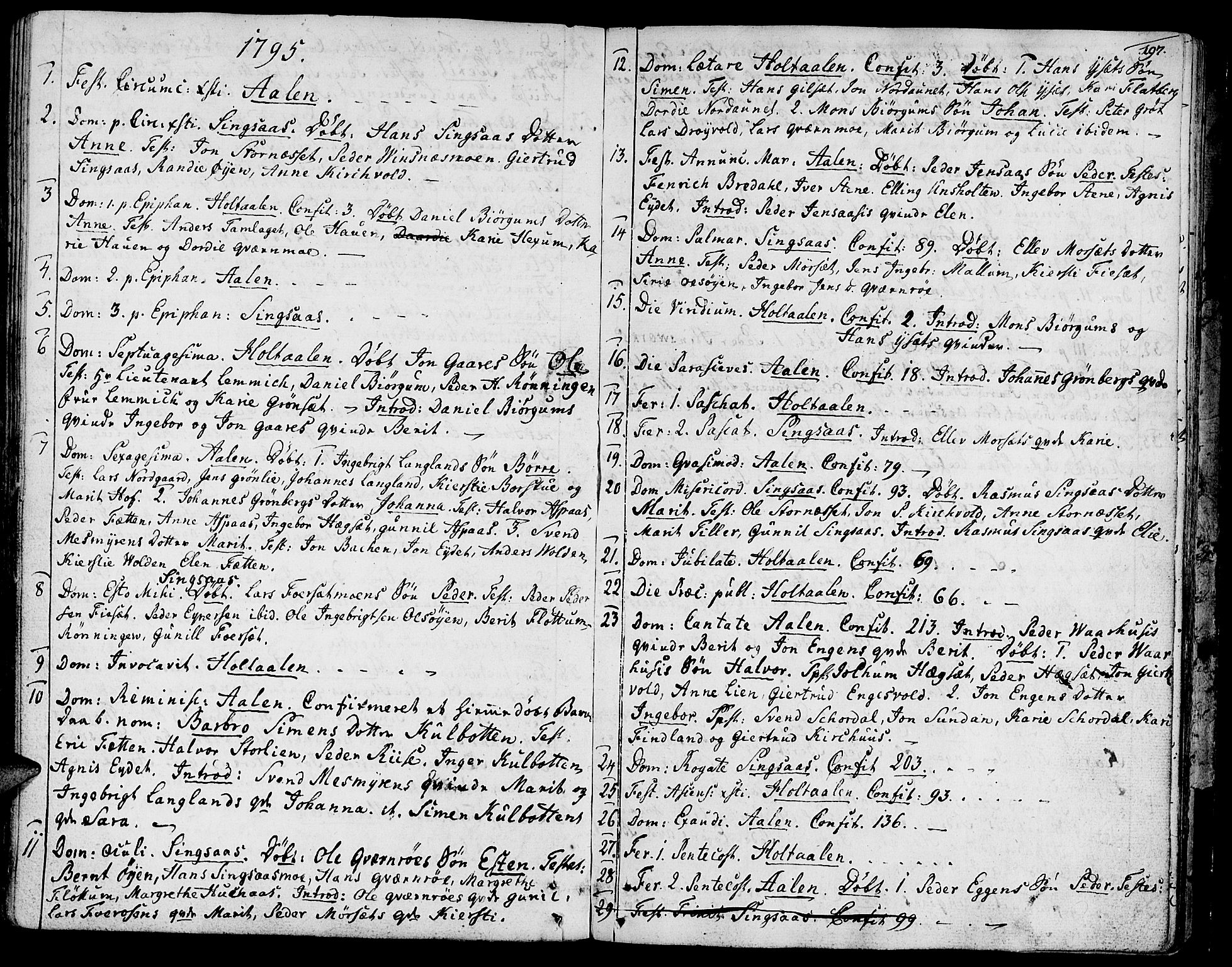 Ministerialprotokoller, klokkerbøker og fødselsregistre - Sør-Trøndelag, SAT/A-1456/685/L0952: Parish register (official) no. 685A01, 1745-1804, p. 197