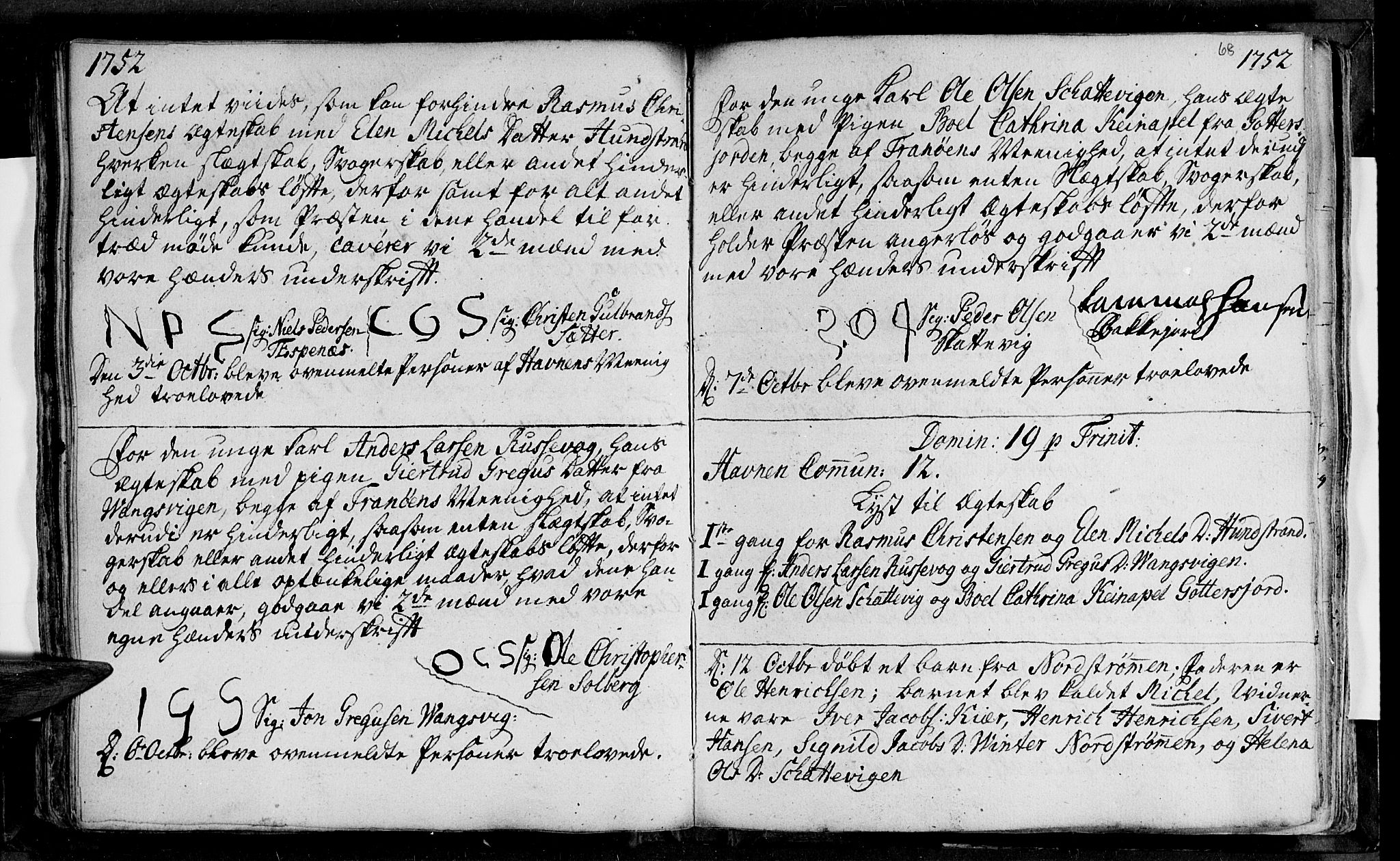 Ibestad sokneprestembete, AV/SATØ-S-0077/H/Ha/Haa/L0001kirke: Parish register (official) no. 1, 1744-1757, p. 68