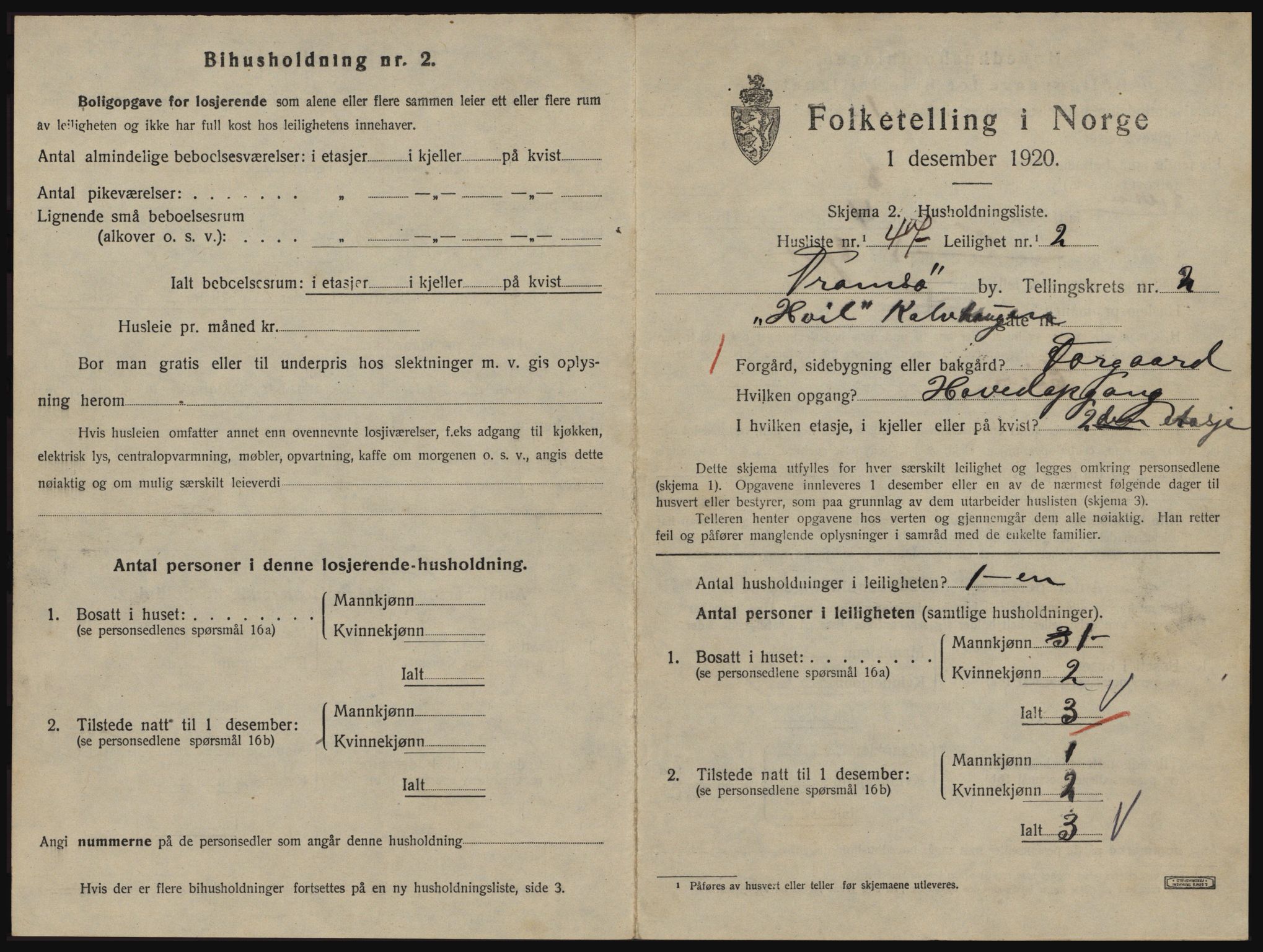 SATØ, 1920 census for Tromsø, 1920, p. 2951