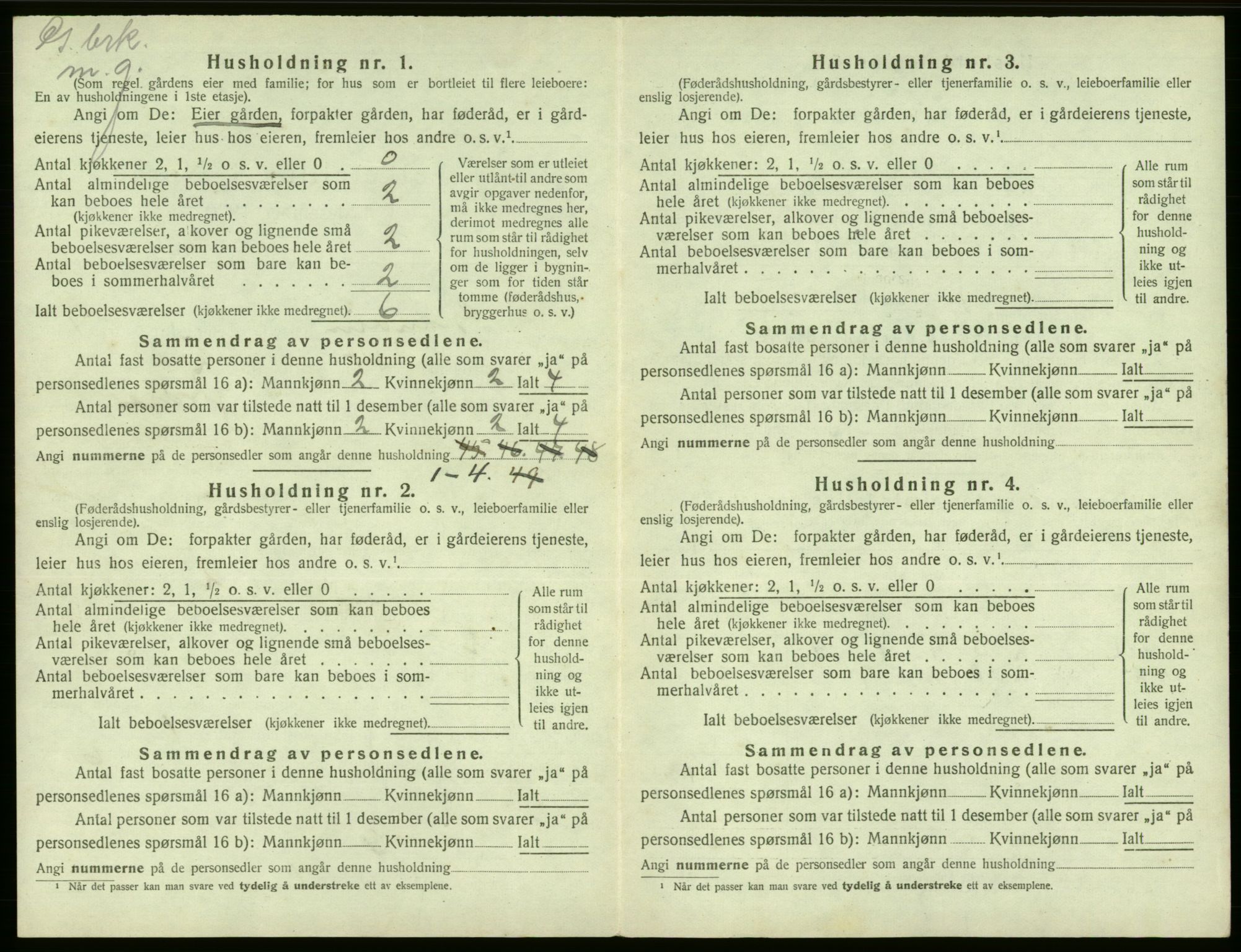 SAB, 1920 census for Granvin, 1920, p. 37