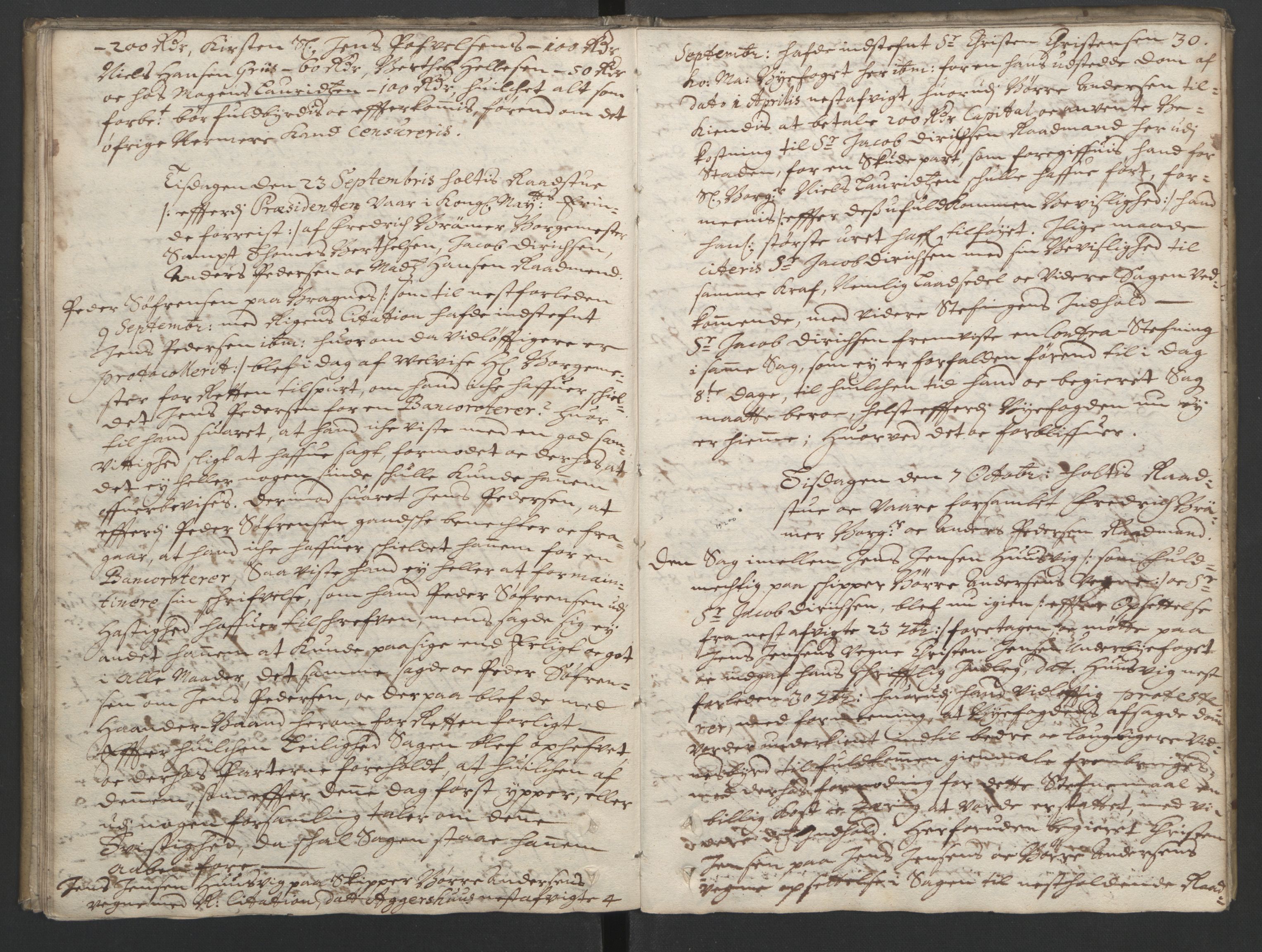 Christiania rådstuerett, AV/SAO-A-11132/F/Fa/L0008: Justisprotokoll, 1673, p. 29b-30a