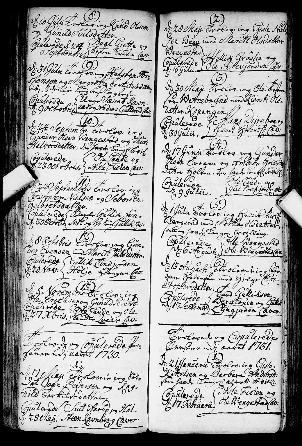 Flesberg kirkebøker, SAKO/A-18/F/Fa/L0002: Parish register (official) no. I 2, 1726-1747