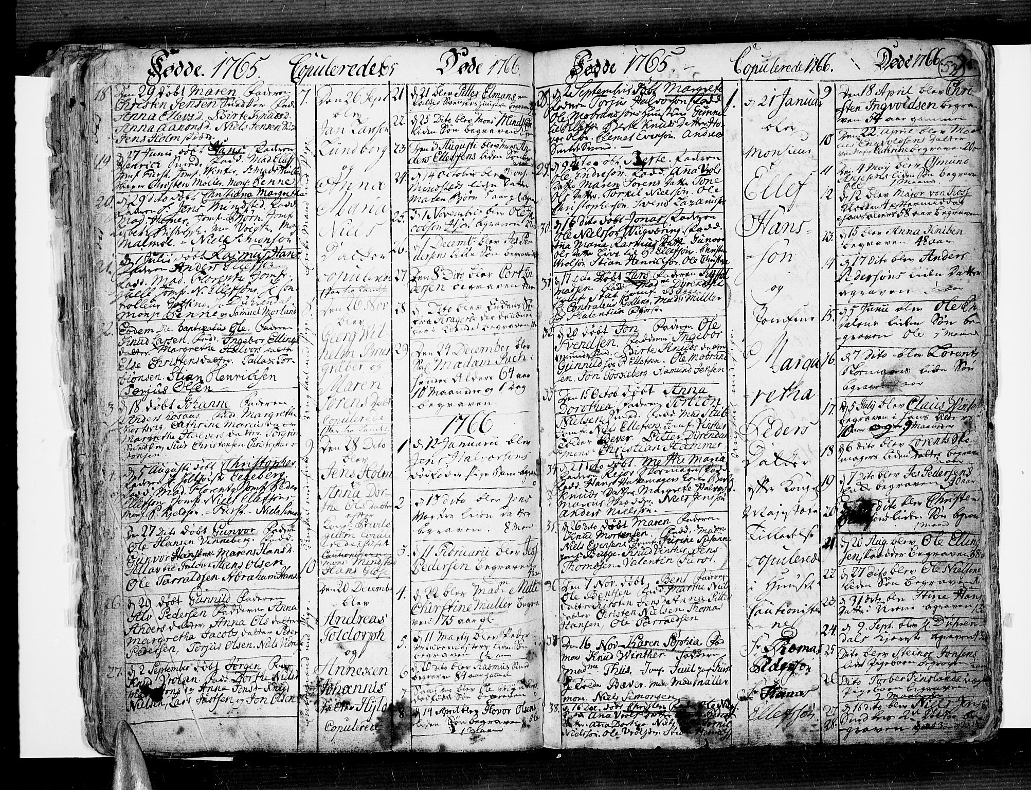 Risør sokneprestkontor, SAK/1111-0035/F/Fb/L0002: Parish register (copy) no. B 2, 1747-1812, p. 52