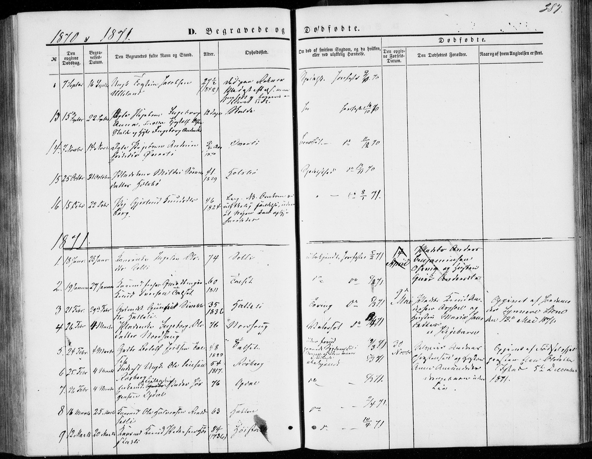 Ministerialprotokoller, klokkerbøker og fødselsregistre - Møre og Romsdal, SAT/A-1454/557/L0681: Parish register (official) no. 557A03, 1869-1886, p. 387