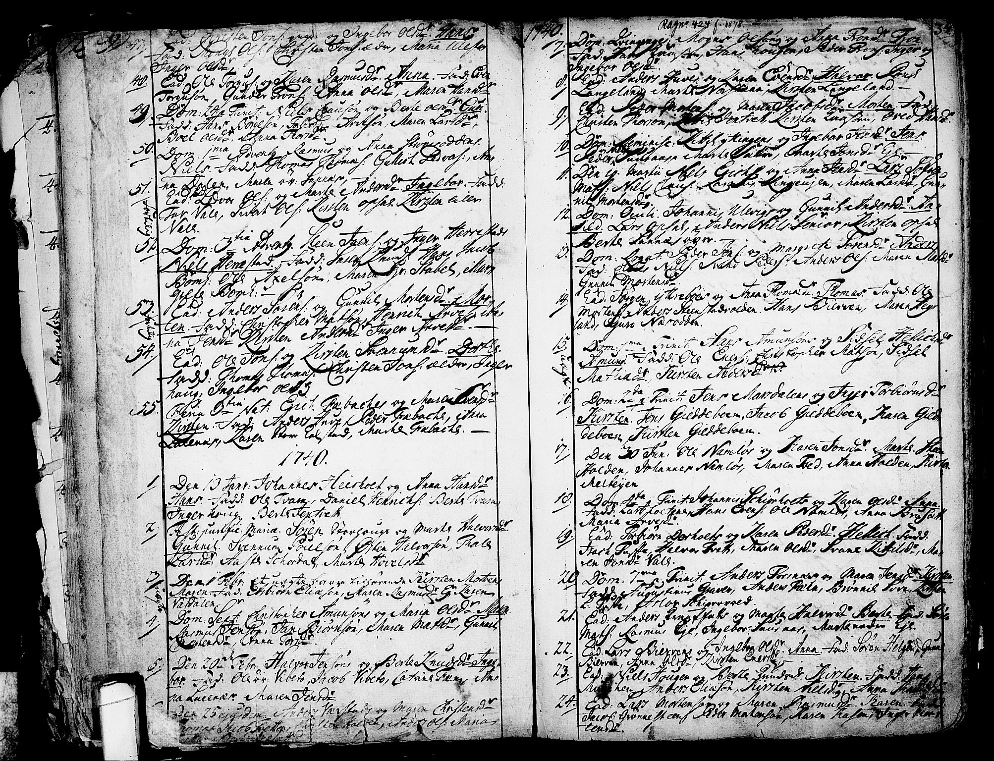 Holla kirkebøker, SAKO/A-272/F/Fa/L0001: Parish register (official) no. 1, 1717-1779, p. 34