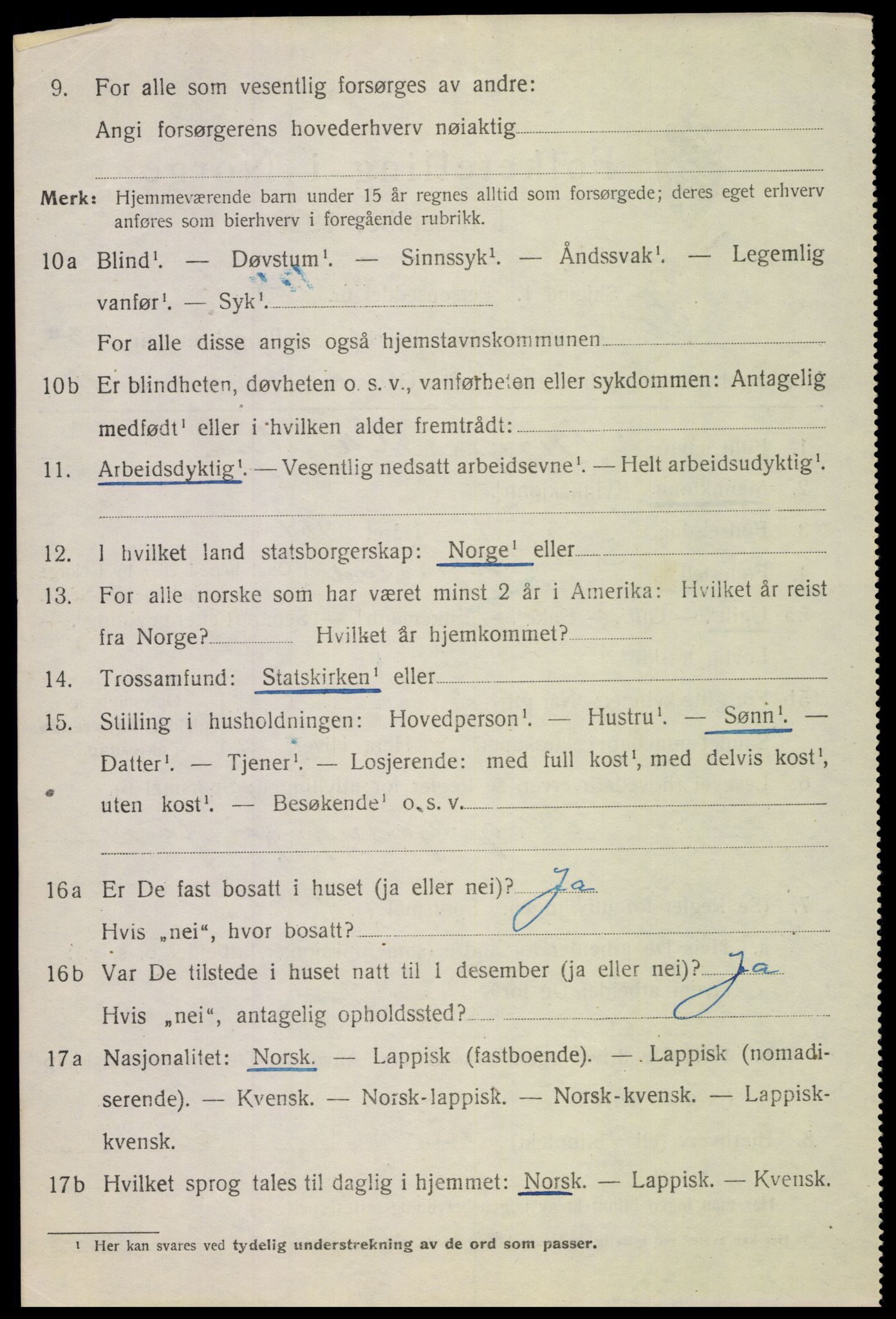 SAT, 1920 census for Skjerstad, 1920, p. 1472