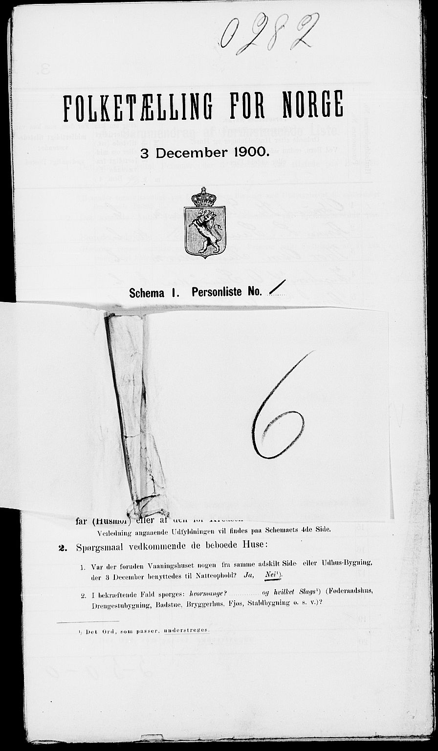 SAK, 1900 census for Gjerstad, 1900, p. 595
