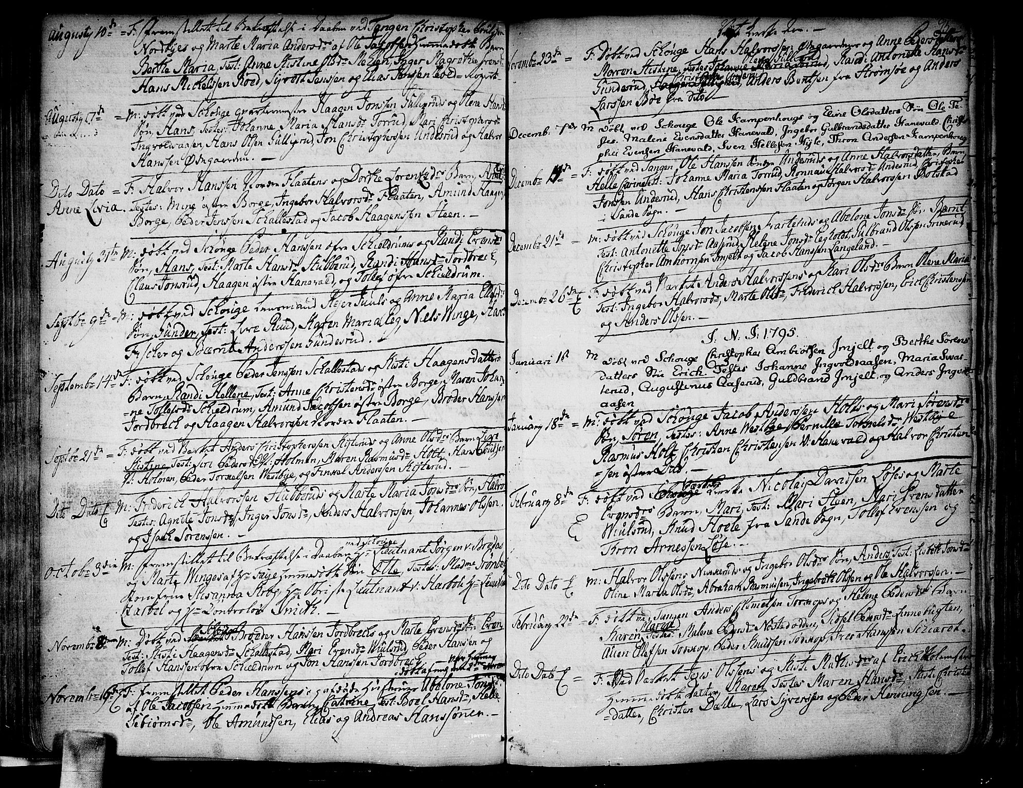Skoger kirkebøker, SAKO/A-59/F/Fa/L0001: Parish register (official) no. I 1, 1746-1814, p. 95