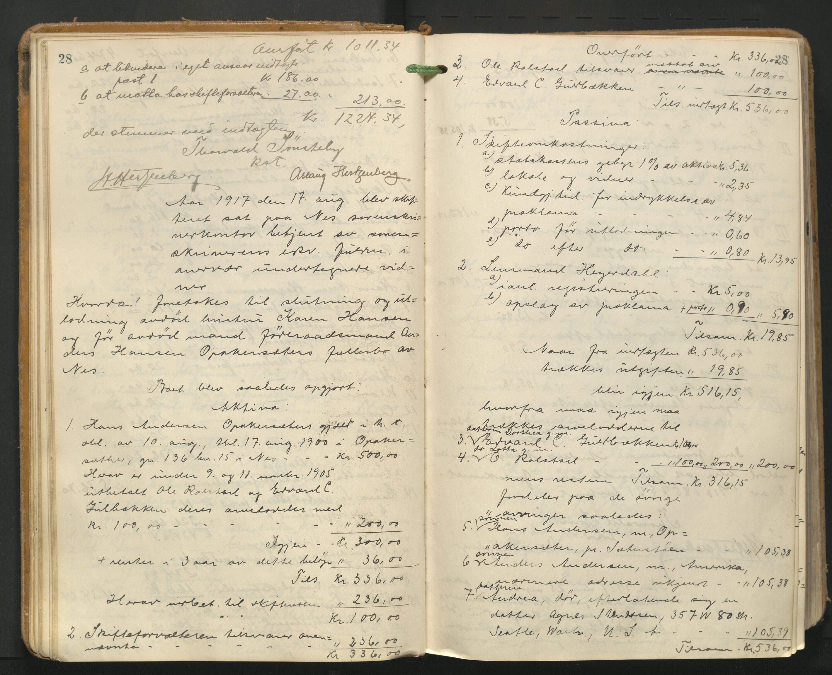 Nes tingrett, AV/SAO-A-10548/H/Hc/L0006: Utlodningsprotokoll, 1916-1943, p. 28