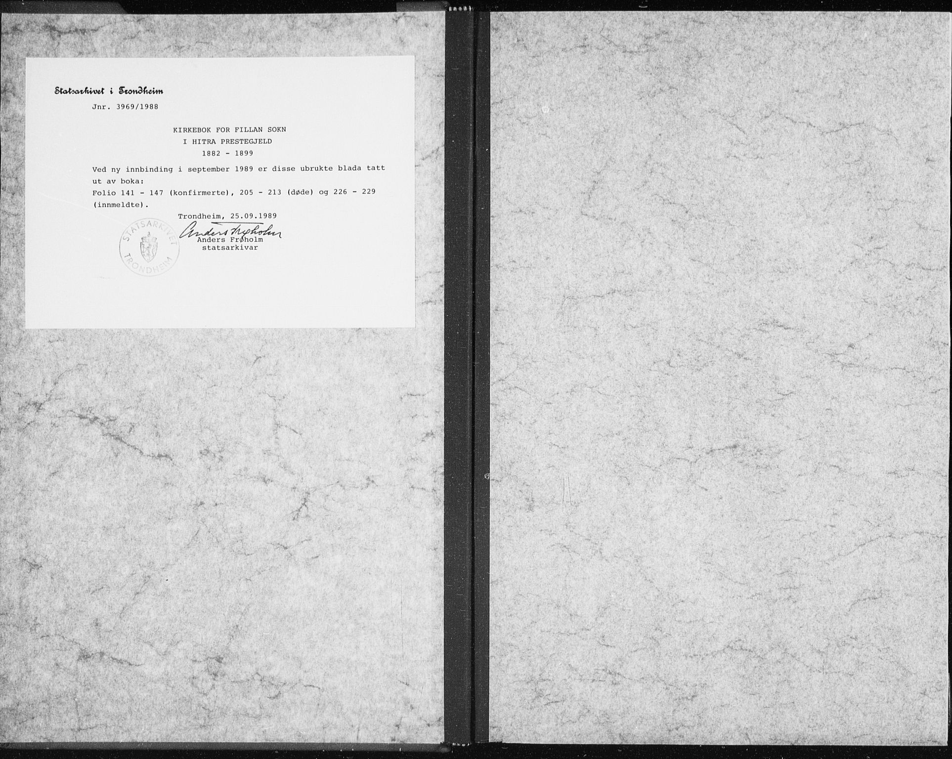Ministerialprotokoller, klokkerbøker og fødselsregistre - Sør-Trøndelag, SAT/A-1456/637/L0558: Parish register (official) no. 637A01, 1882-1899