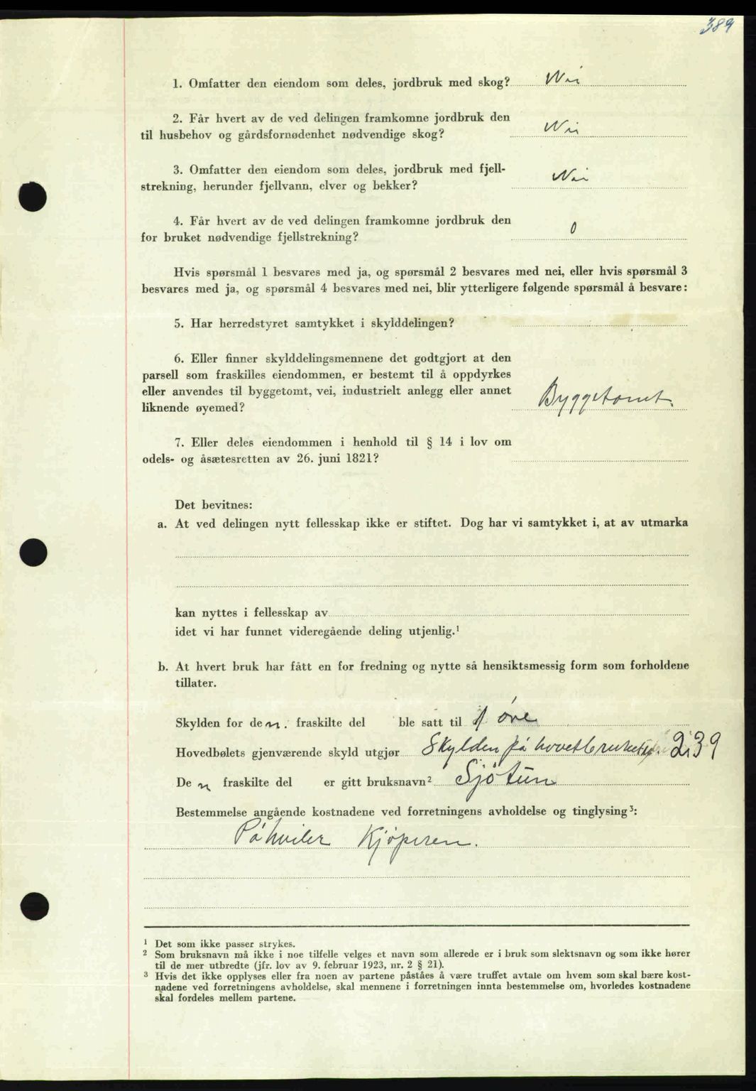 Nordmøre sorenskriveri, AV/SAT-A-4132/1/2/2Ca: Mortgage book no. A112, 1949-1949, Diary no: : 2501/1949