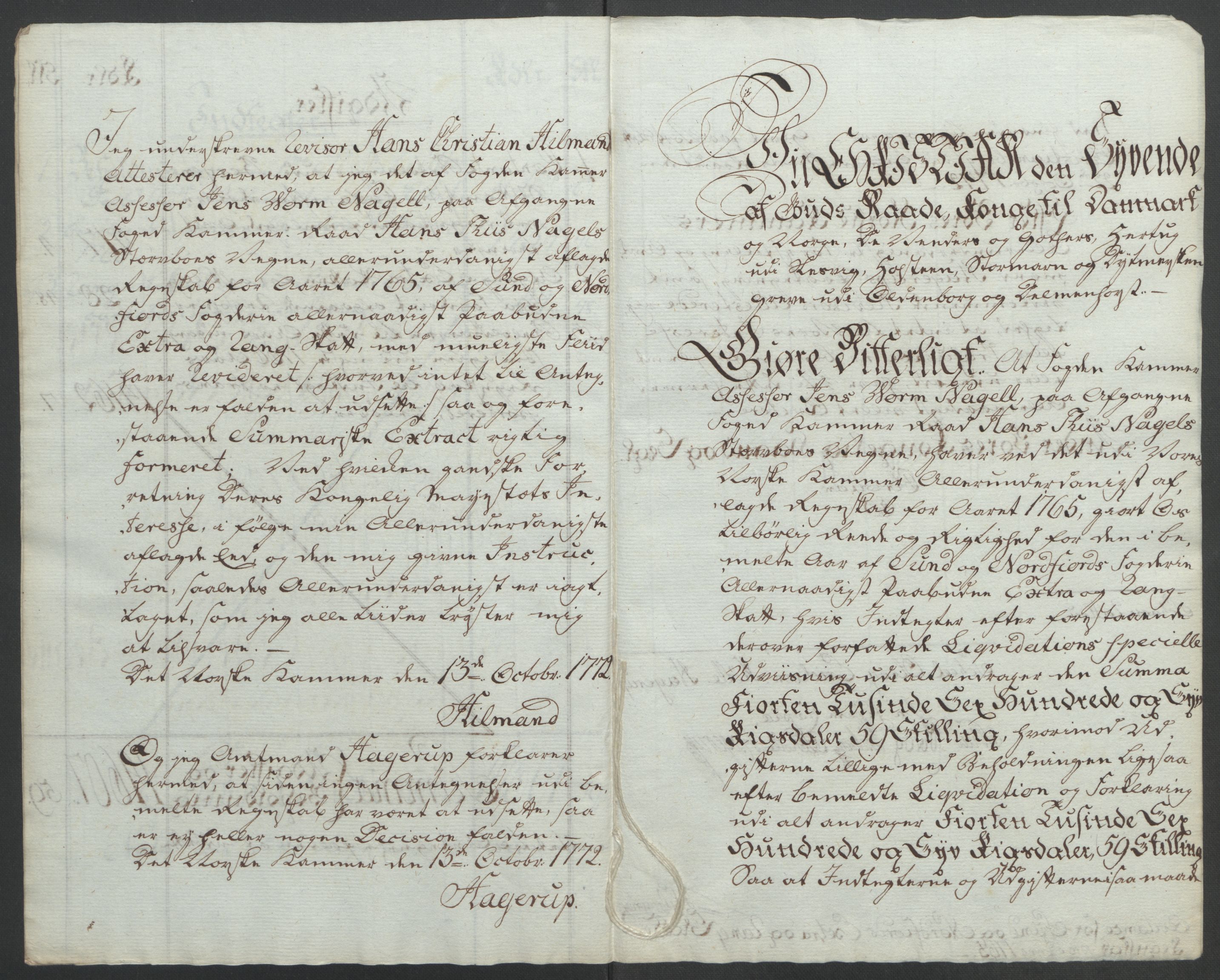 Rentekammeret inntil 1814, Reviderte regnskaper, Fogderegnskap, AV/RA-EA-4092/R53/L3550: Ekstraskatten Sunn- og Nordfjord, 1762-1771, p. 147