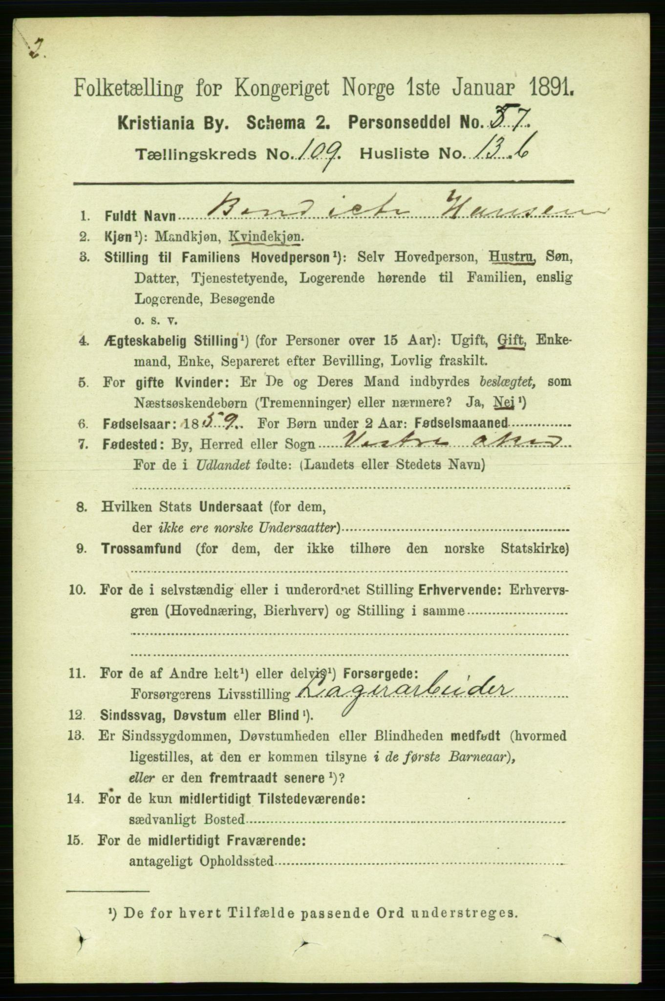 RA, 1891 census for 0301 Kristiania, 1891, p. 56756