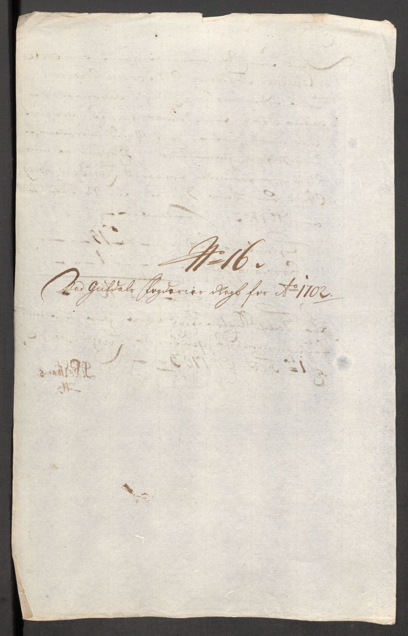 Rentekammeret inntil 1814, Reviderte regnskaper, Fogderegnskap, RA/EA-4092/R60/L3952: Fogderegnskap Orkdal og Gauldal, 1702, p. 342