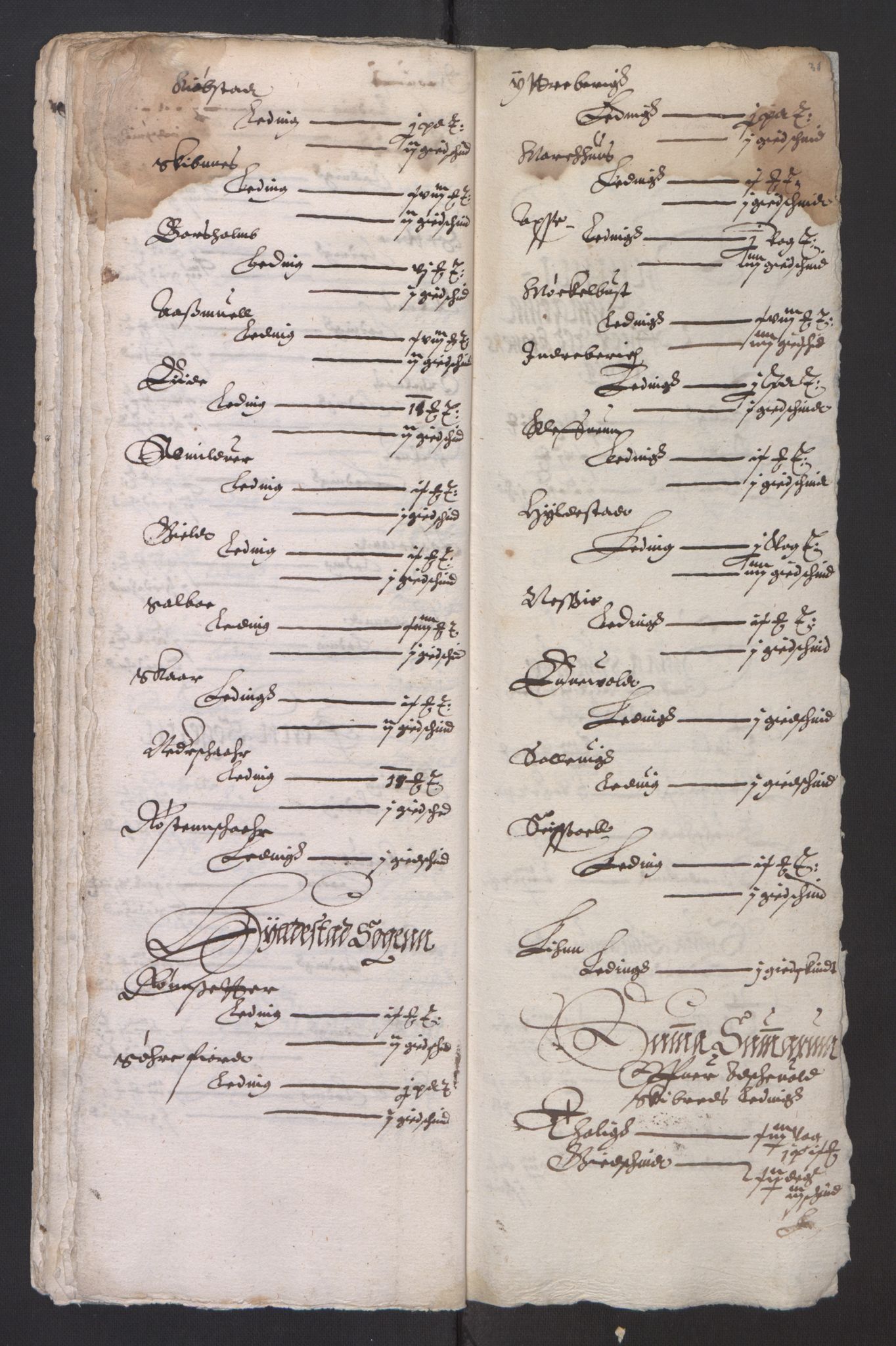 Stattholderembetet 1572-1771, RA/EA-2870/Ek/L0003/0001: Jordebøker til utlikning av garnisonsskatt 1624-1626: / Jordebøker for Bergenhus len, 1624-1625, p. 267