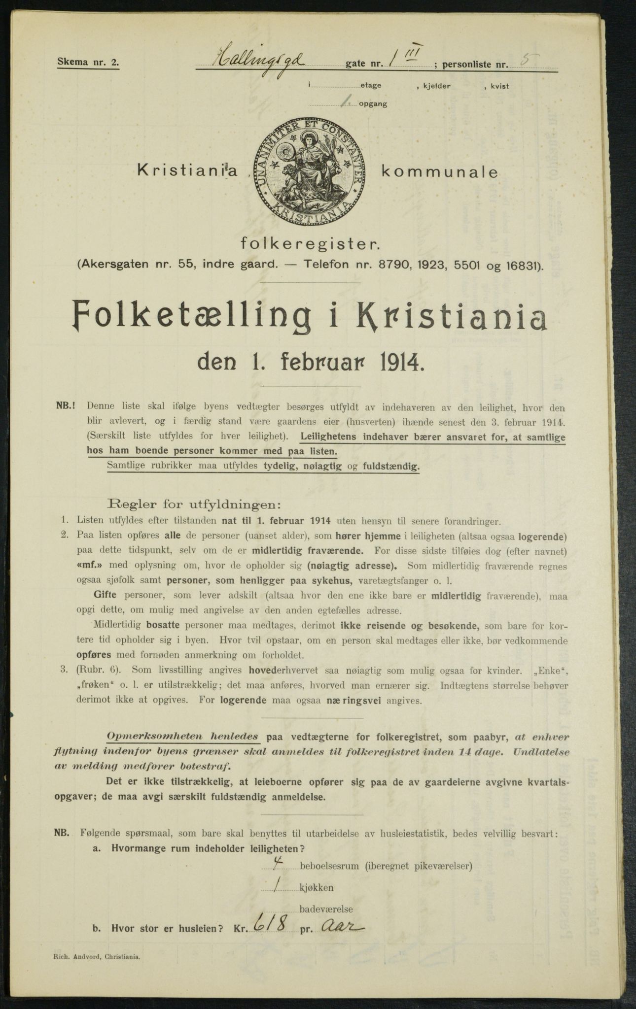 OBA, Municipal Census 1914 for Kristiania, 1914, p. 34115