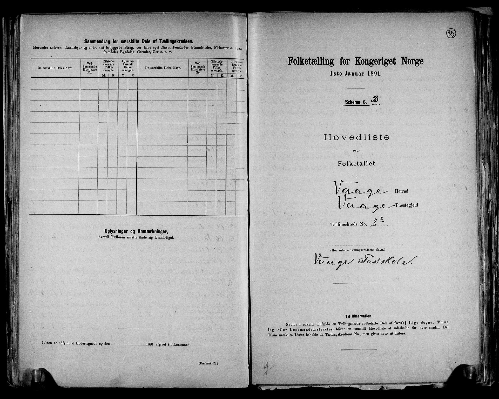 RA, 1891 census for 0515 Vågå, 1891, p. 10