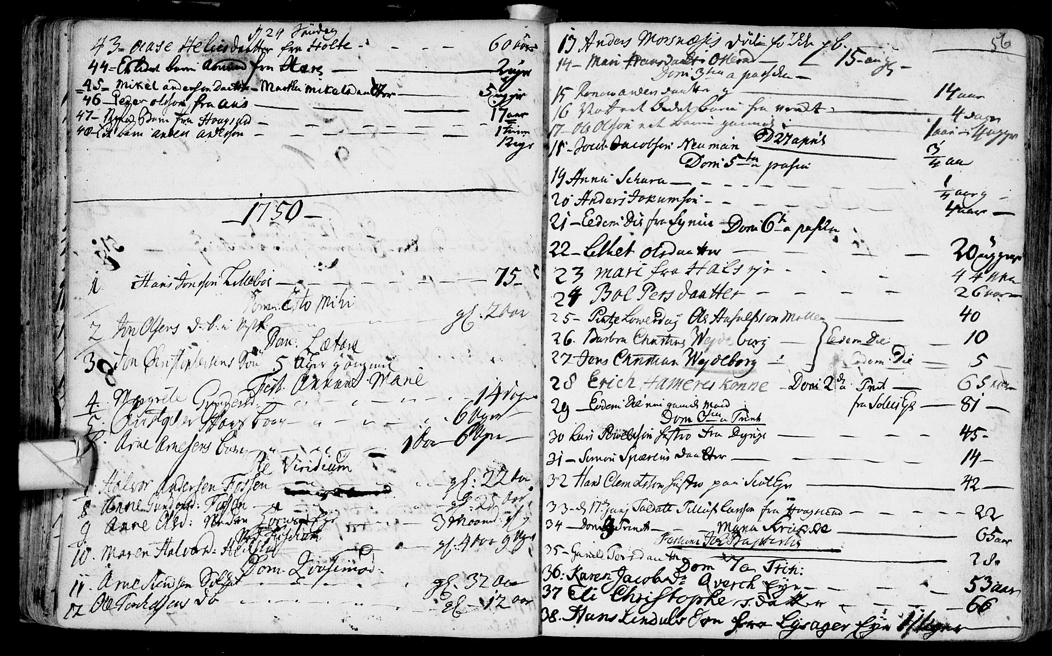 Eiker kirkebøker, AV/SAKO-A-4/F/Fa/L0007: Parish register (official) no. I 7 /1, 1733-1808, p. 56