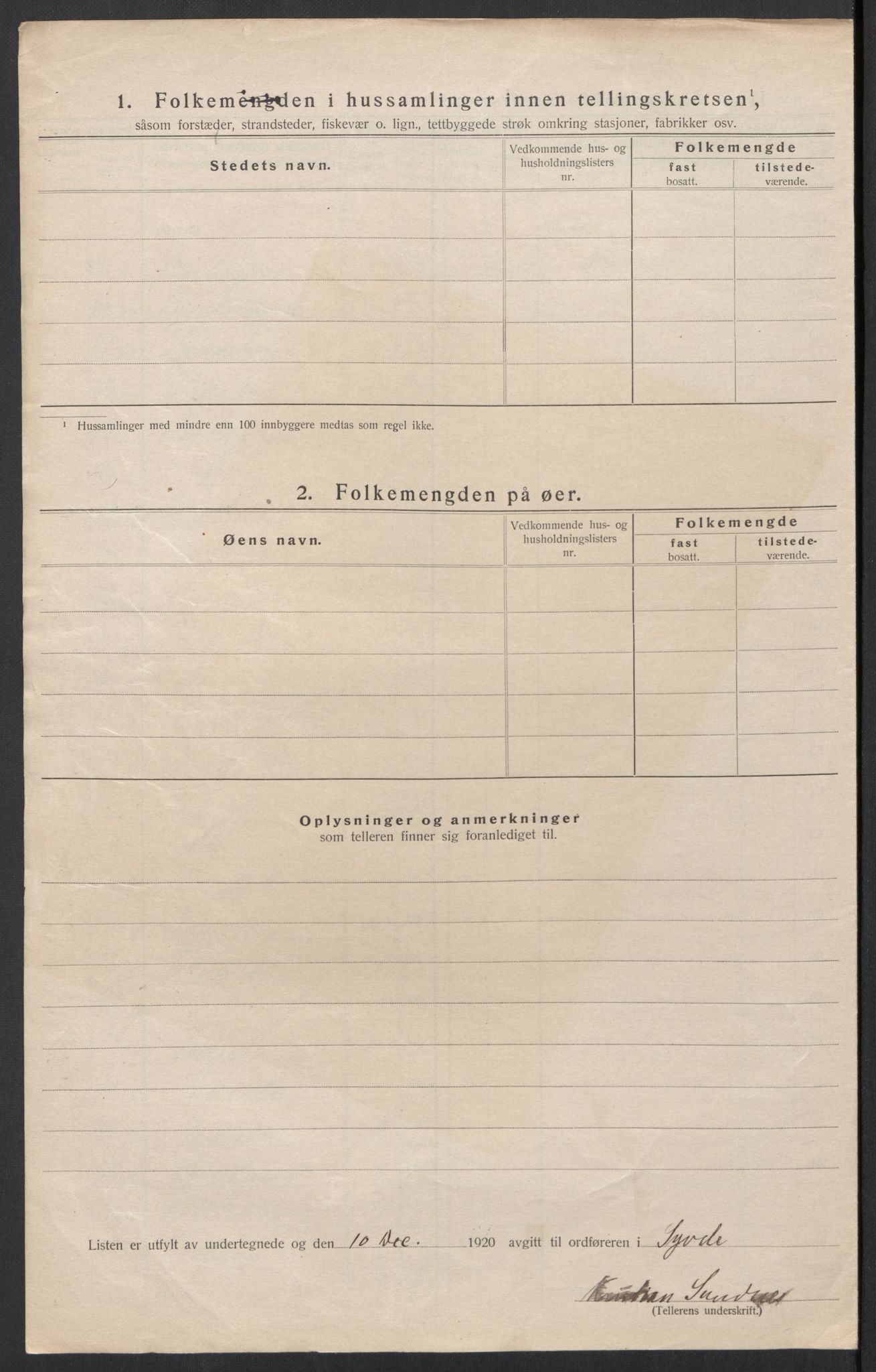 SAT, 1920 census for Syvde, 1920, p. 28