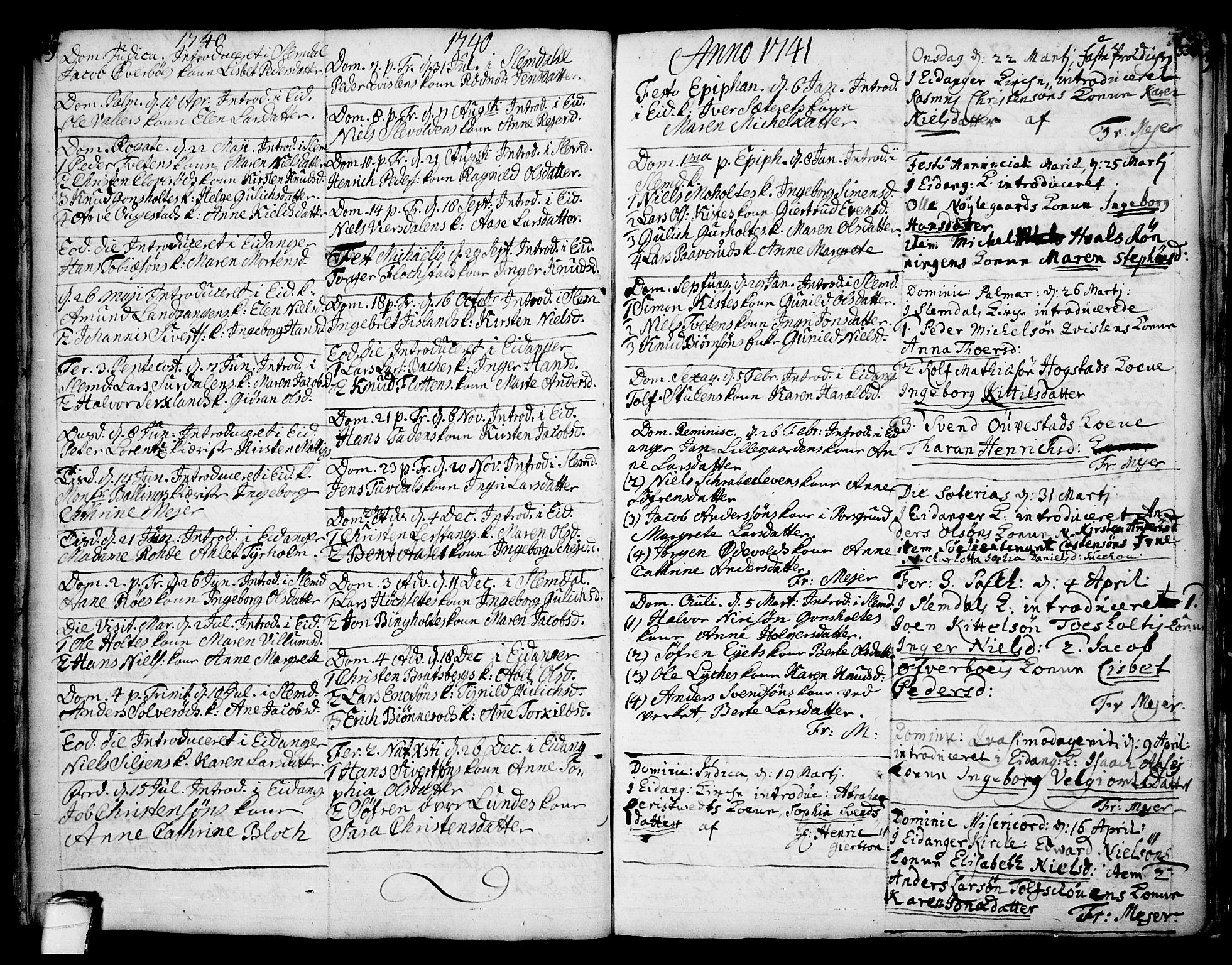 Eidanger kirkebøker, SAKO/A-261/F/Fa/L0004: Parish register (official) no. 4, 1733-1759, p. 329-330