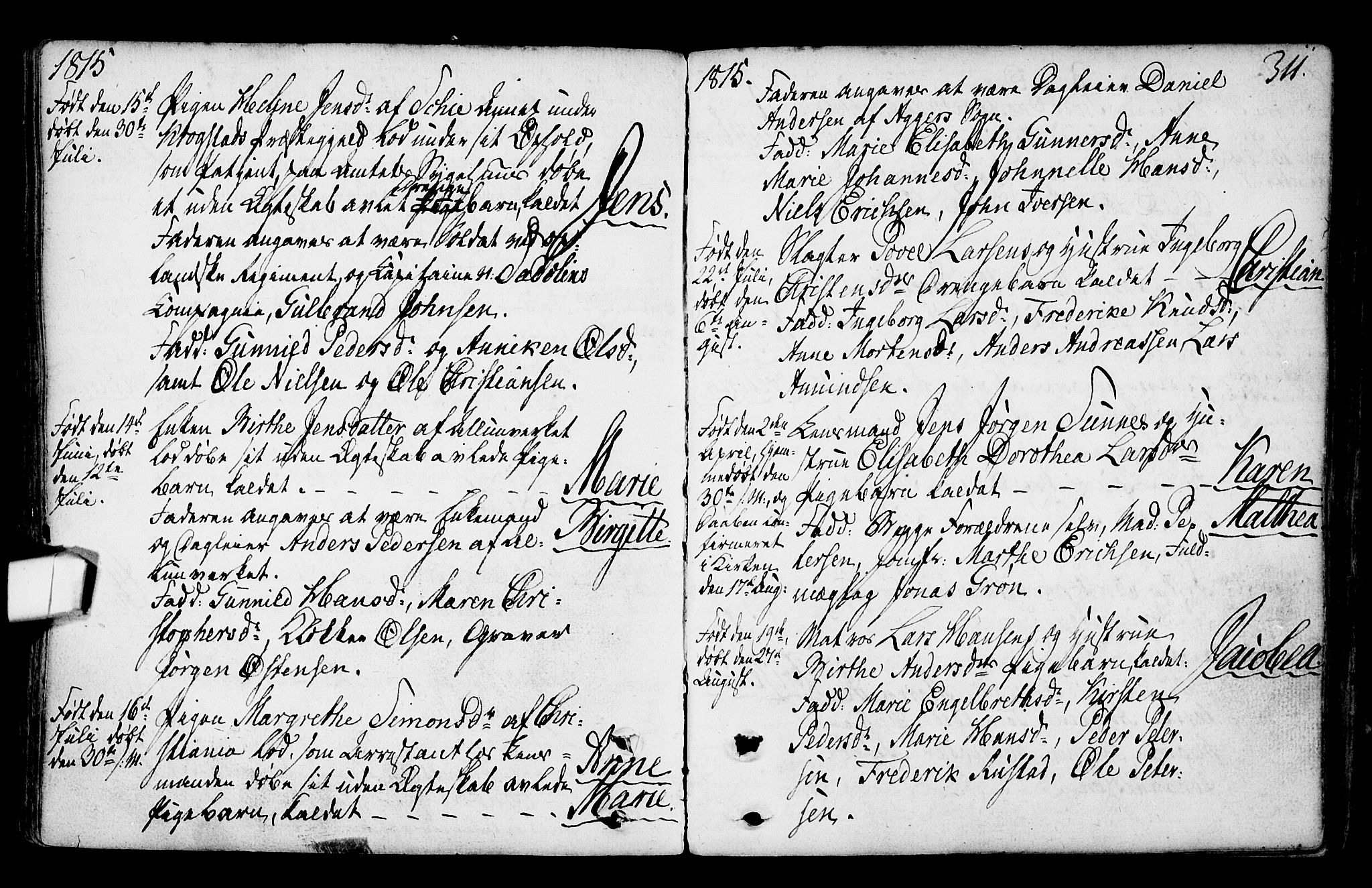 Gamlebyen prestekontor Kirkebøker, AV/SAO-A-10884/F/Fa/L0001: Parish register (official) no. 1, 1734-1818, p. 311