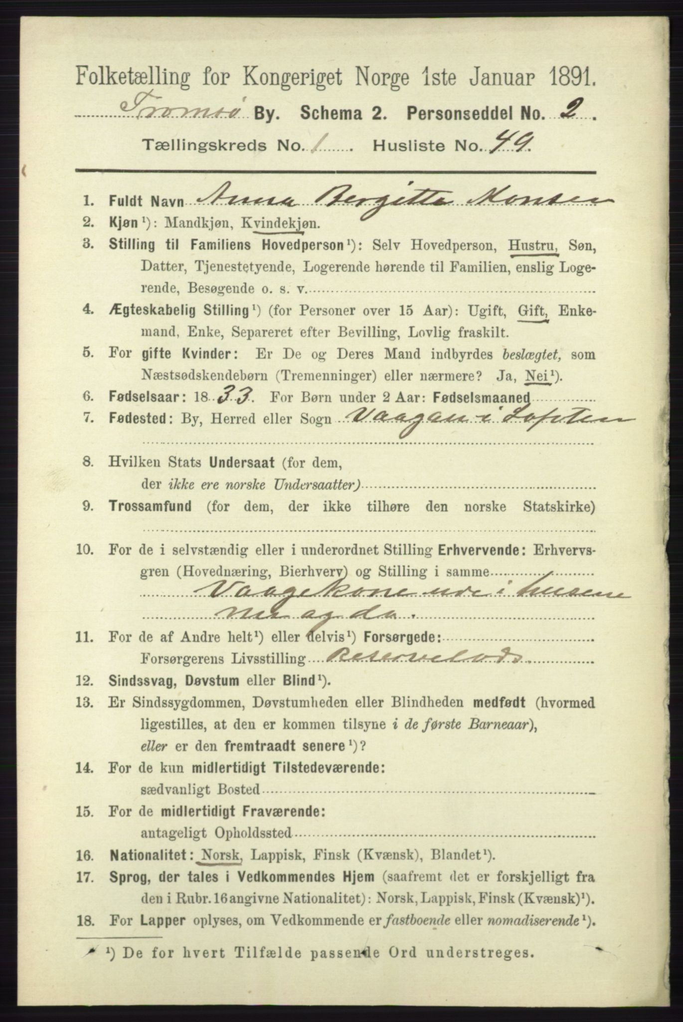 RA, 1891 census for 1902 Tromsø, 1891, p. 753