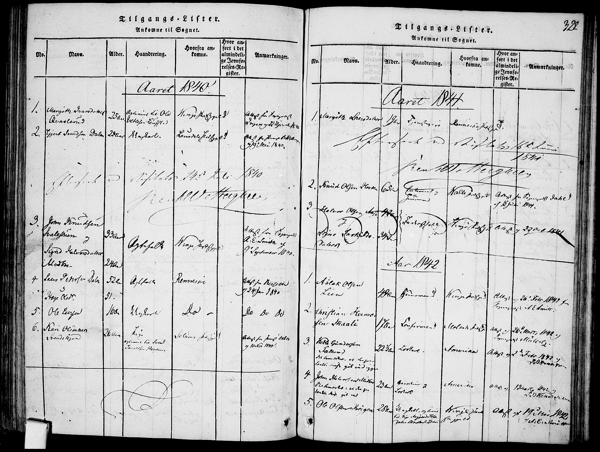 Mo kirkebøker, AV/SAKO-A-286/F/Fa/L0004: Parish register (official) no. I 4, 1814-1844, p. 322