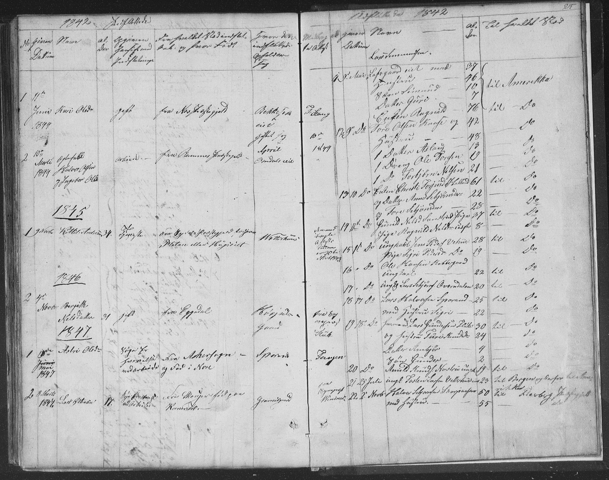 Nore kirkebøker, AV/SAKO-A-238/F/Fa/L0001: Parish register (official) no. I 1, 1836-1855, p. 215