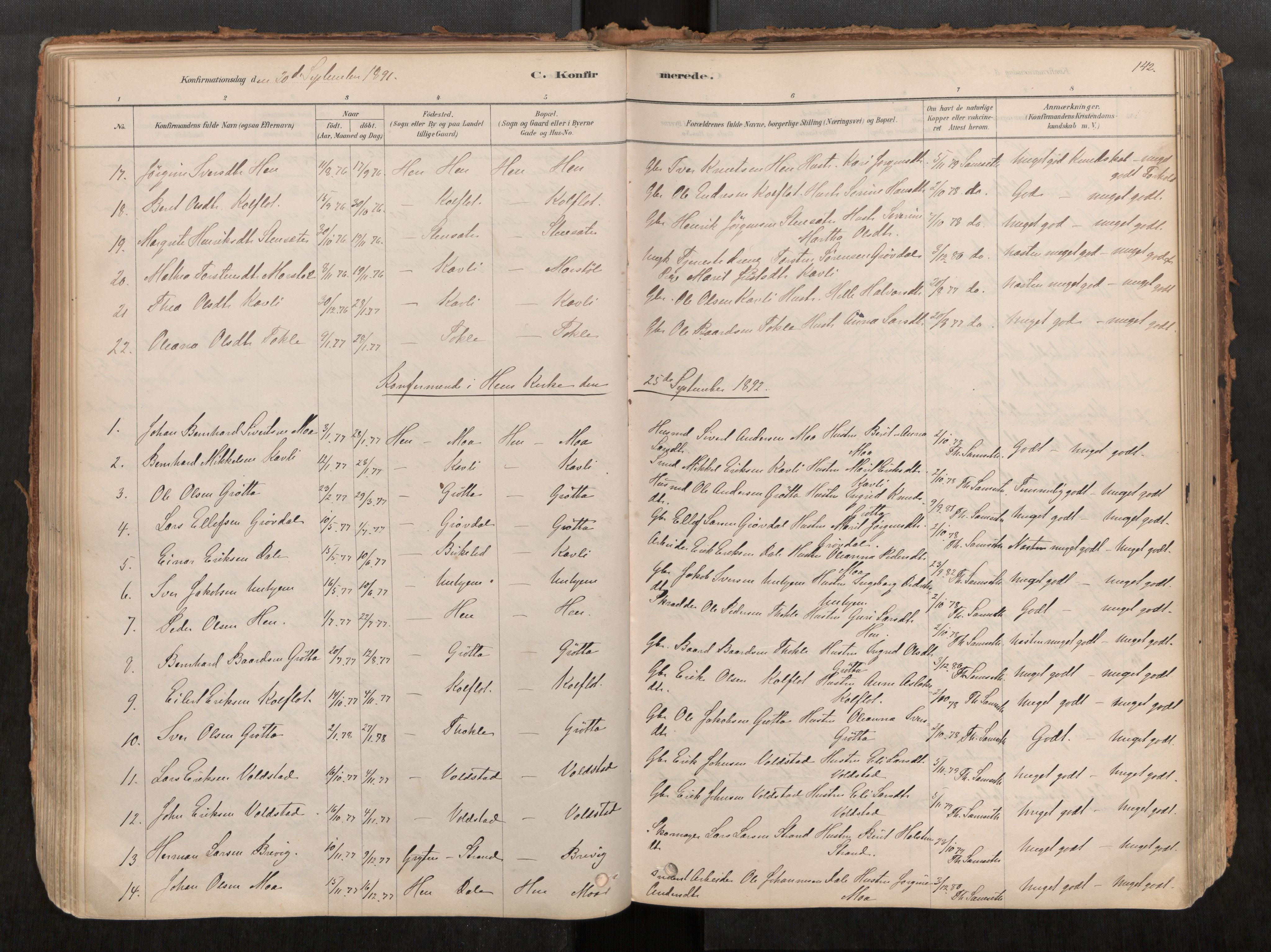 Ministerialprotokoller, klokkerbøker og fødselsregistre - Møre og Romsdal, AV/SAT-A-1454/545/L0594: Parish register (official) no. 545A03, 1878-1920, p. 142