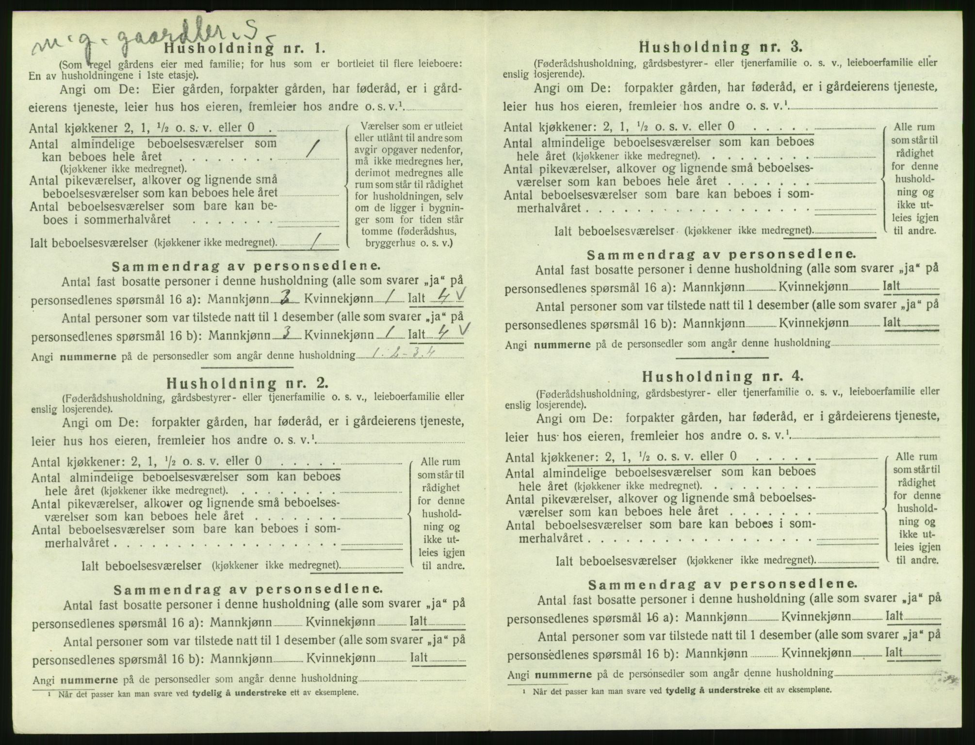 SAT, 1920 census for Skodje, 1920, p. 346