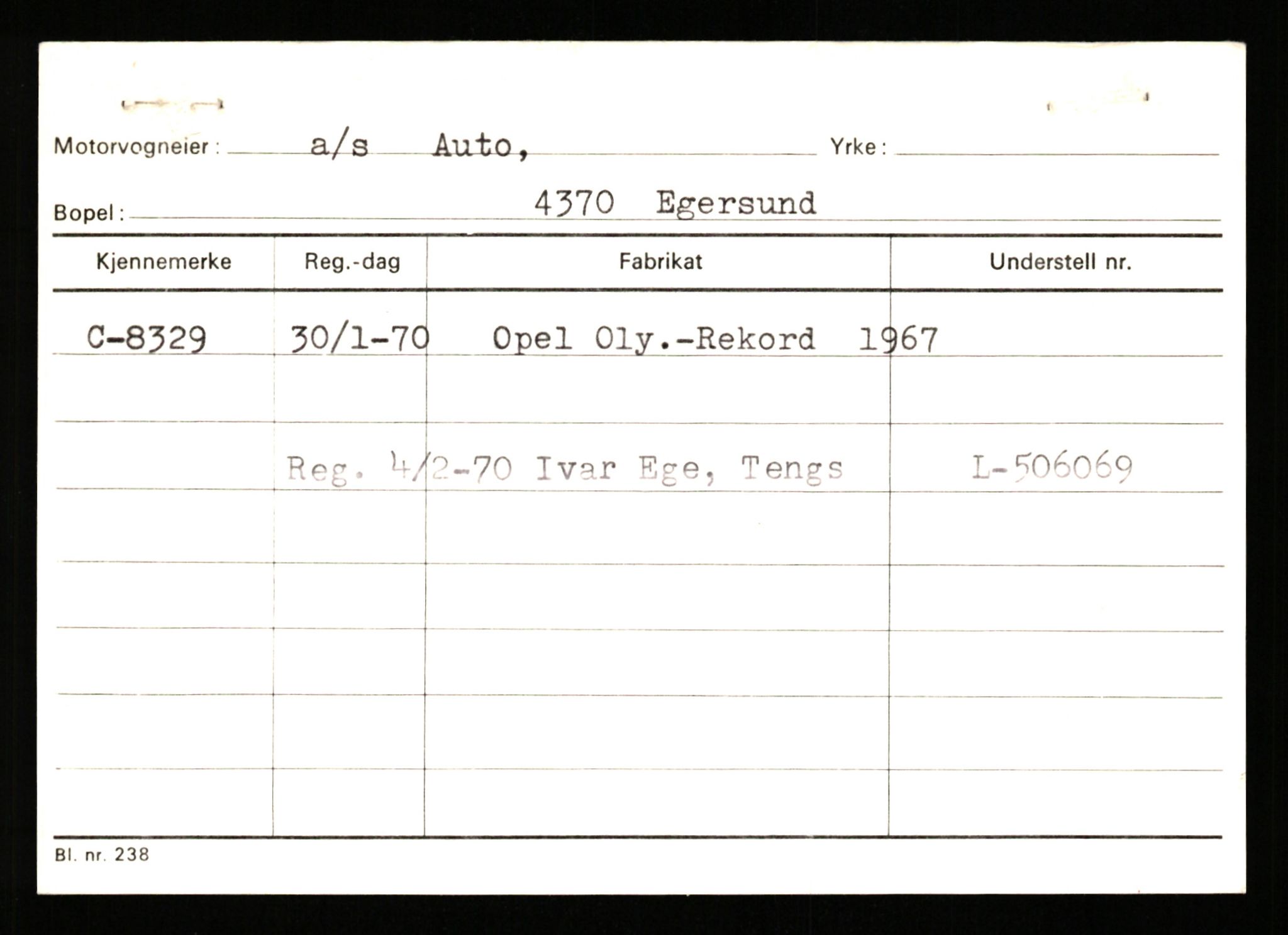 Stavanger trafikkstasjon, AV/SAST-A-101942/0/G/L0002: Registreringsnummer: 5791 - 10405, 1930-1971, p. 1453