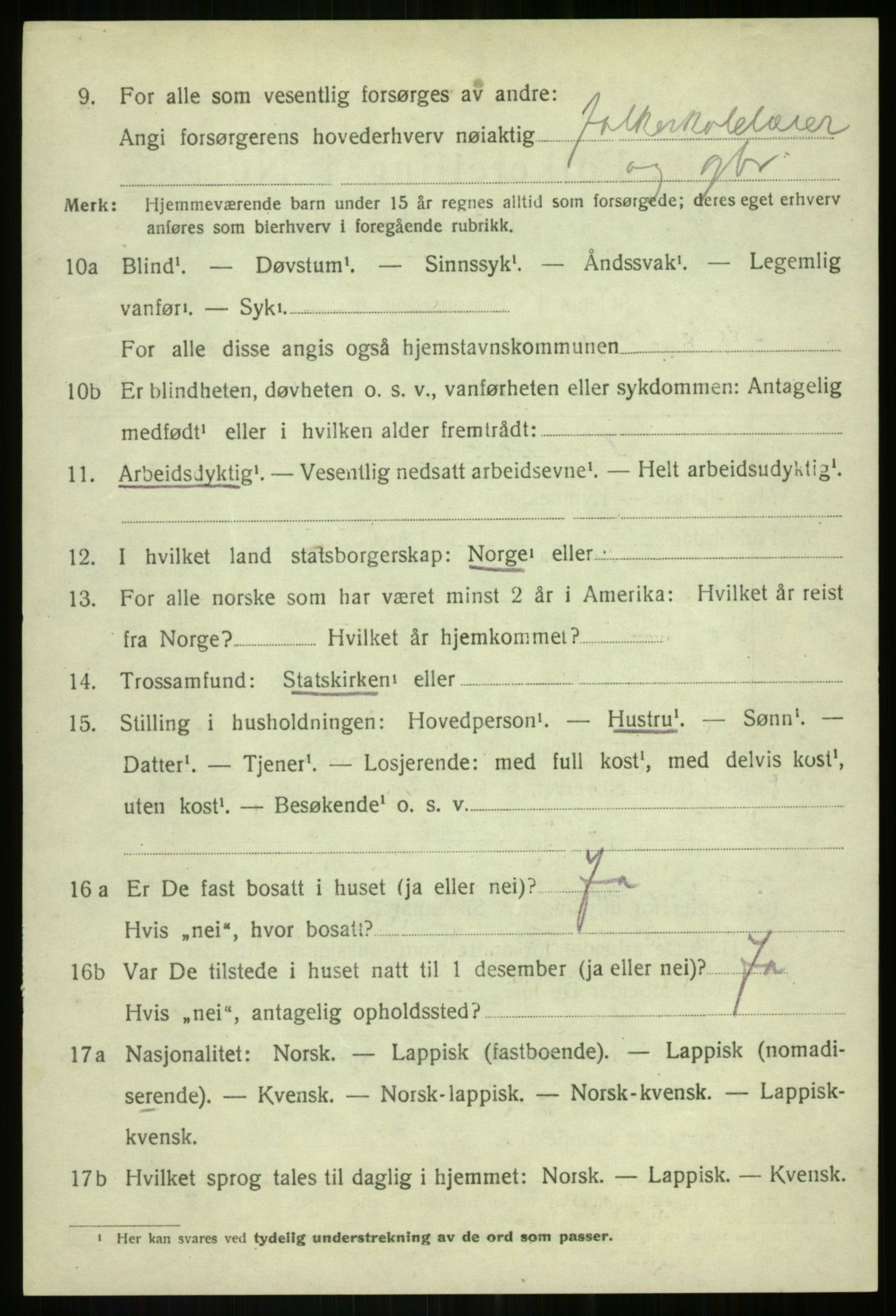 SATØ, 1920 census for Målselv, 1920, p. 2420