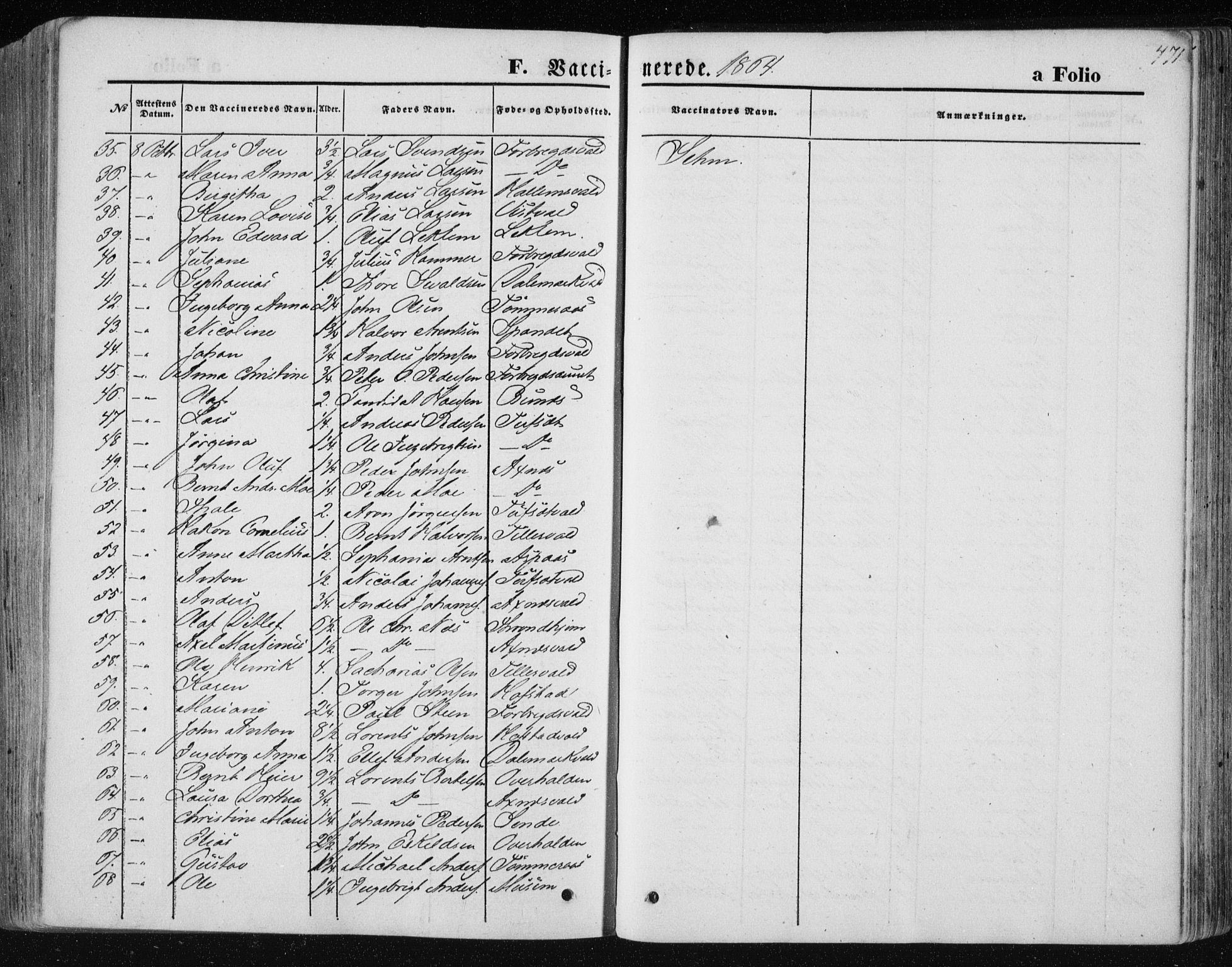 Ministerialprotokoller, klokkerbøker og fødselsregistre - Nord-Trøndelag, SAT/A-1458/723/L0241: Parish register (official) no. 723A10, 1860-1869, p. 471