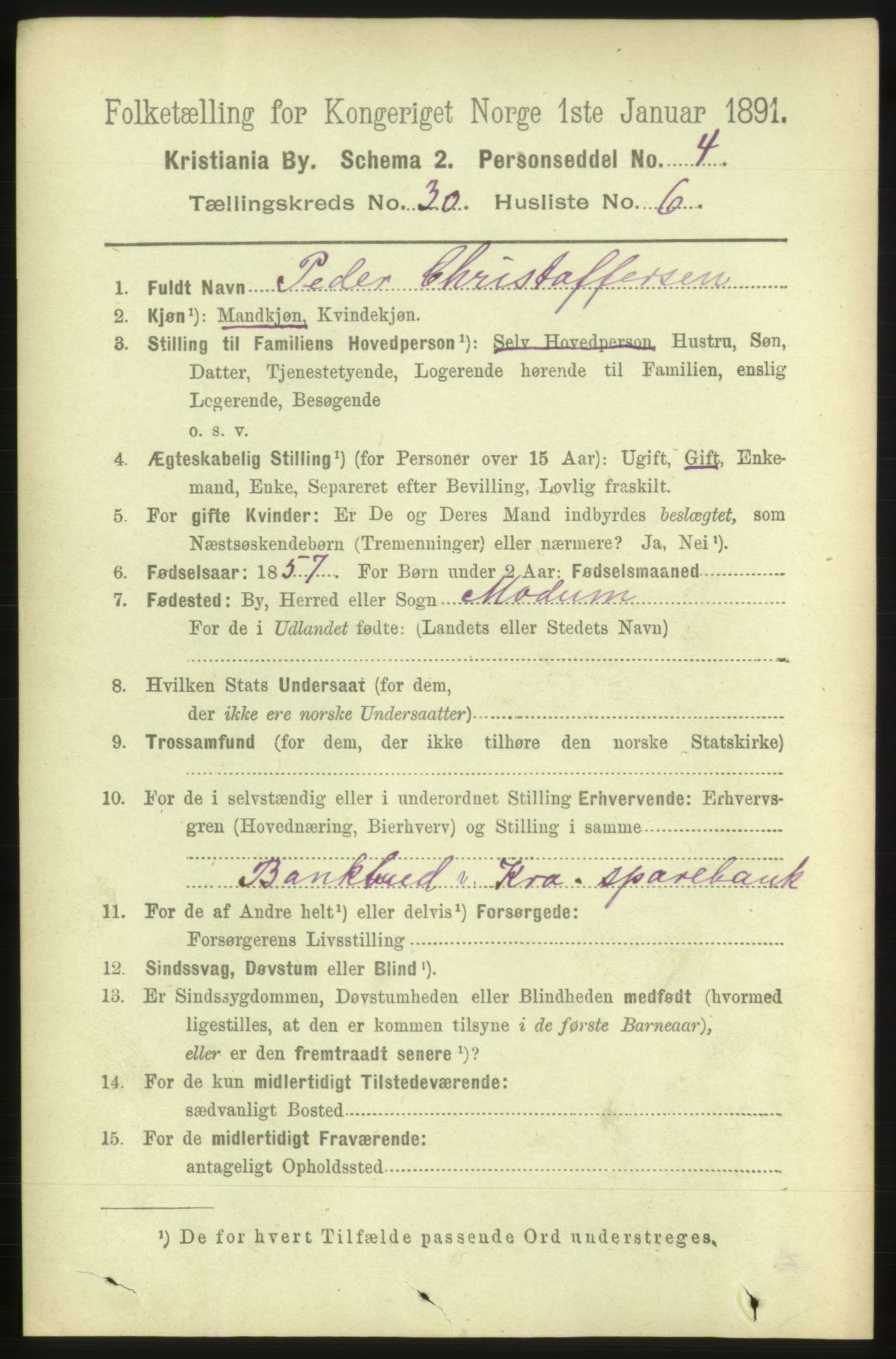 RA, 1891 census for 0301 Kristiania, 1891, p. 15682