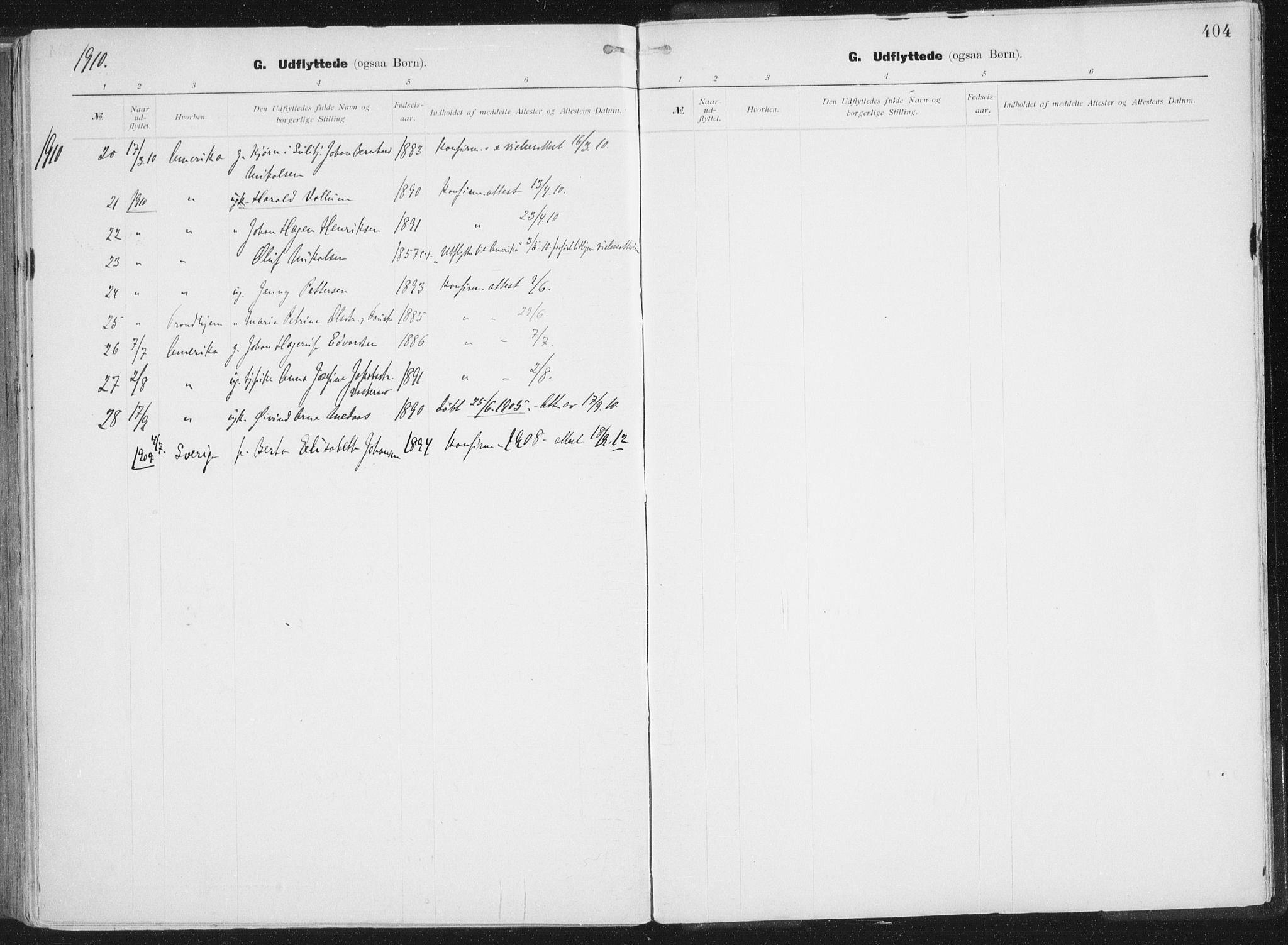 Ministerialprotokoller, klokkerbøker og fødselsregistre - Nordland, SAT/A-1459/849/L0696: Parish register (official) no. 849A08, 1898-1910, p. 404