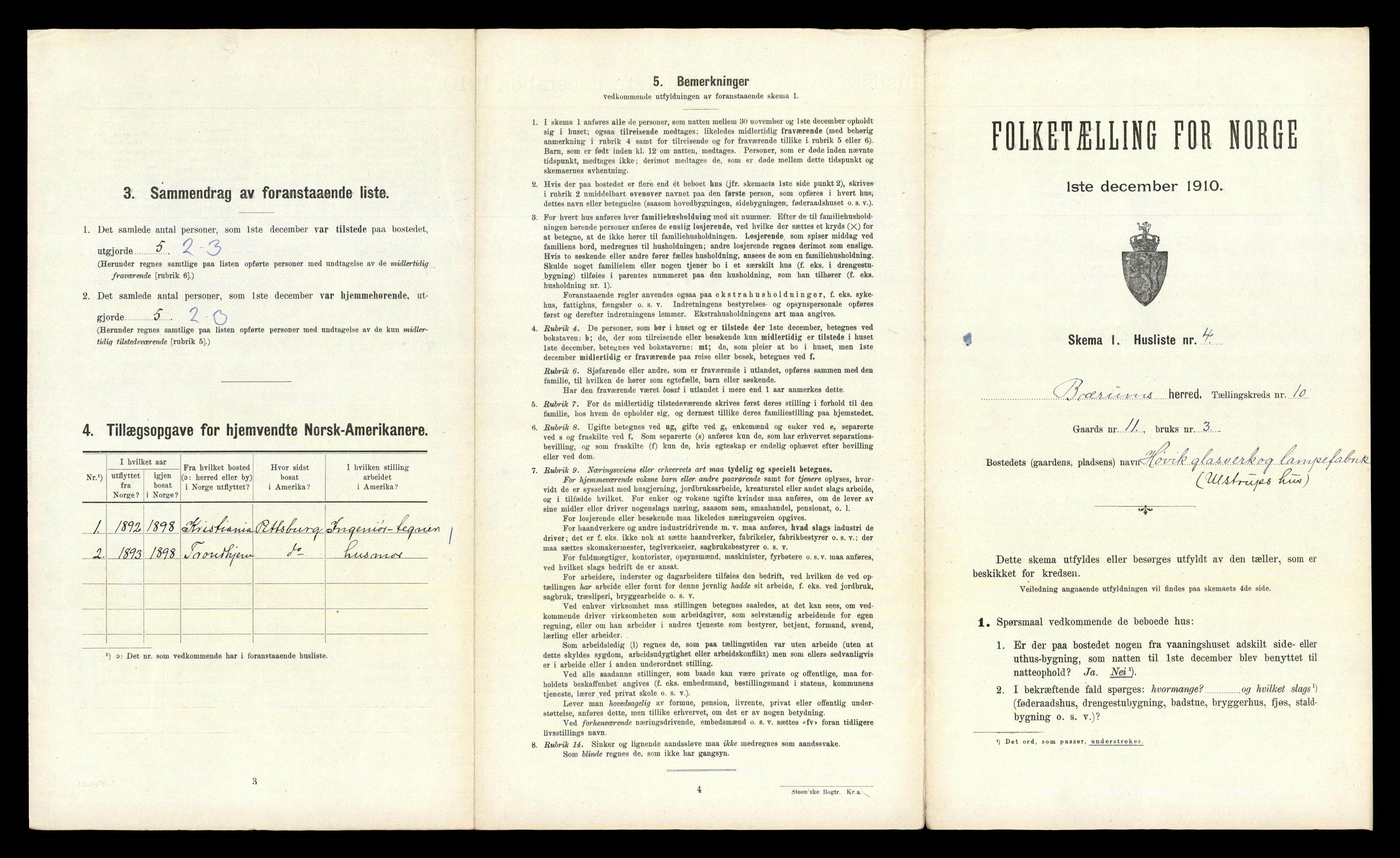 RA, 1910 census for Bærum, 1910, p. 1637