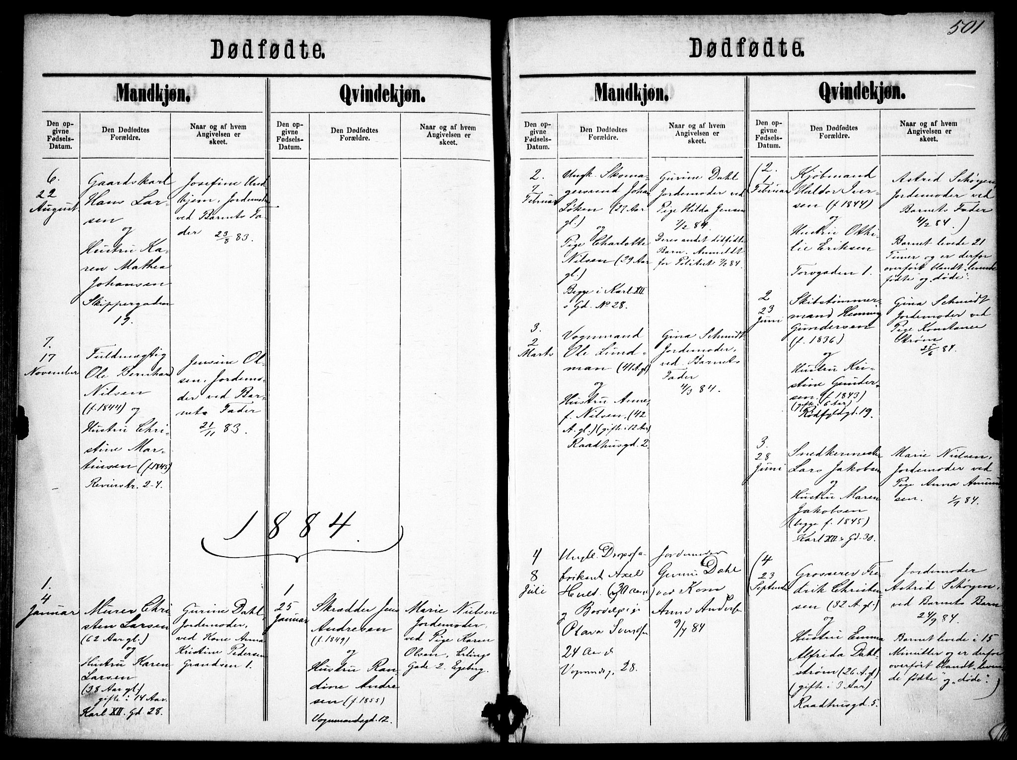 Oslo domkirke Kirkebøker, AV/SAO-A-10752/F/Fa/L0026: Parish register (official) no. 26, 1867-1884, p. 501