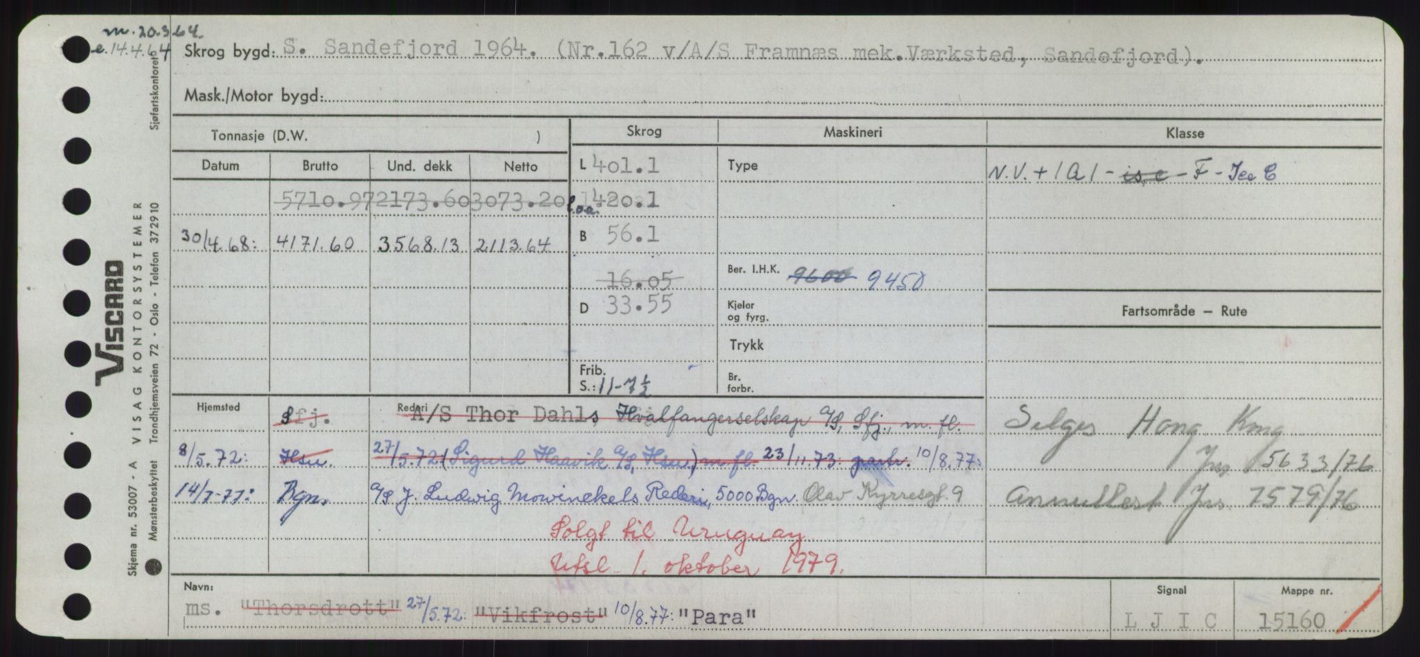 Sjøfartsdirektoratet med forløpere, Skipsmålingen, RA/S-1627/H/Hd/L0029: Fartøy, P, p. 47