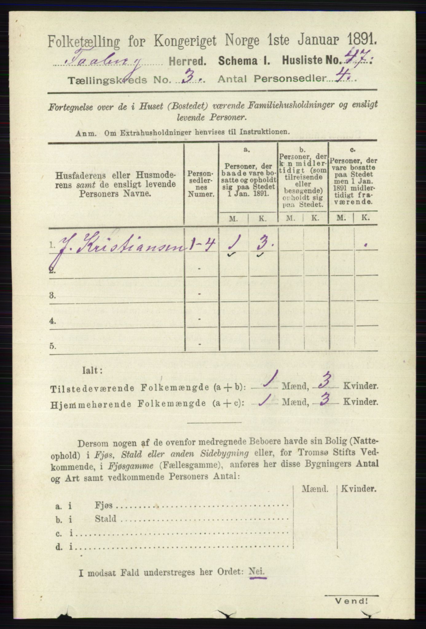 RA, 1891 census for 0524 Fåberg, 1891, p. 848