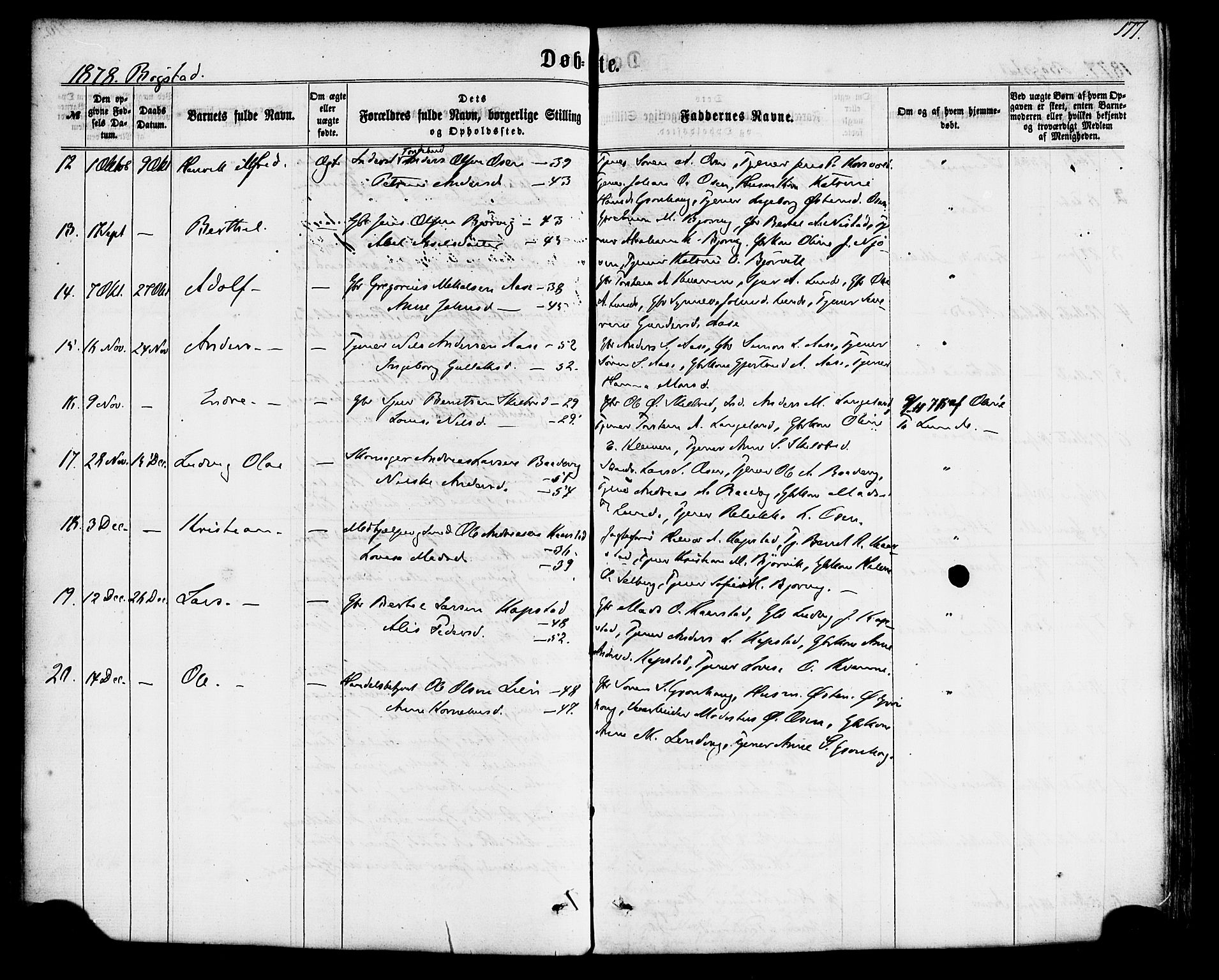 Gaular sokneprestembete, SAB/A-80001/H/Haa: Parish register (official) no. A 5, 1860-1881, p. 177