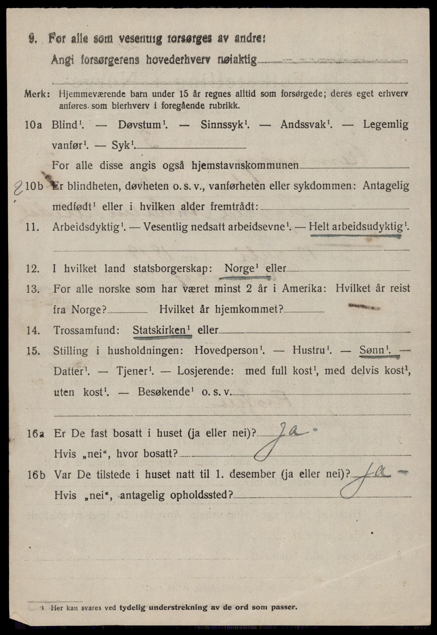 SAST, 1920 census for Rennesøy, 1920, p. 1023