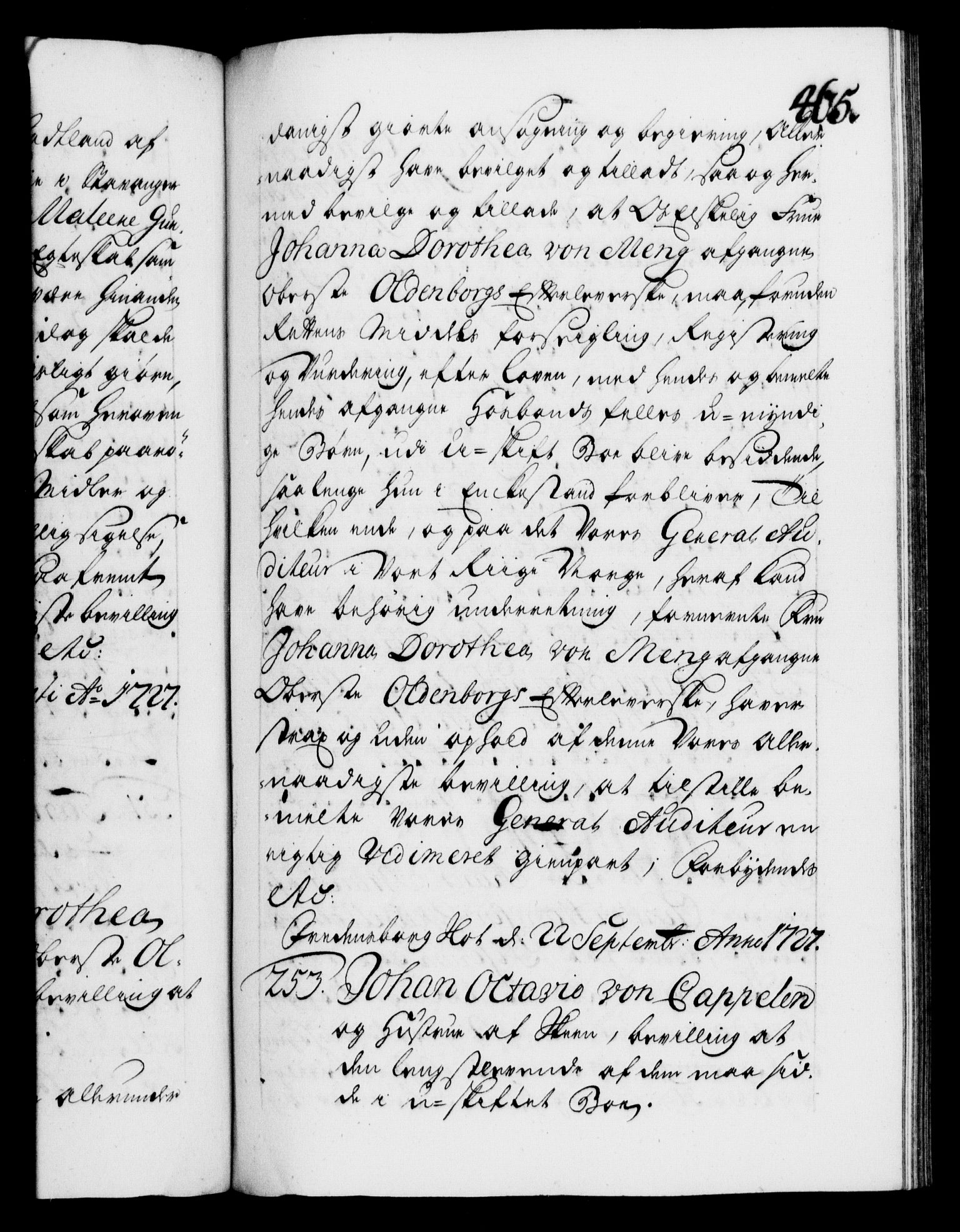 Danske Kanselli 1572-1799, AV/RA-EA-3023/F/Fc/Fca/Fcaa/L0025: Norske registre, 1726-1728, p. 465a