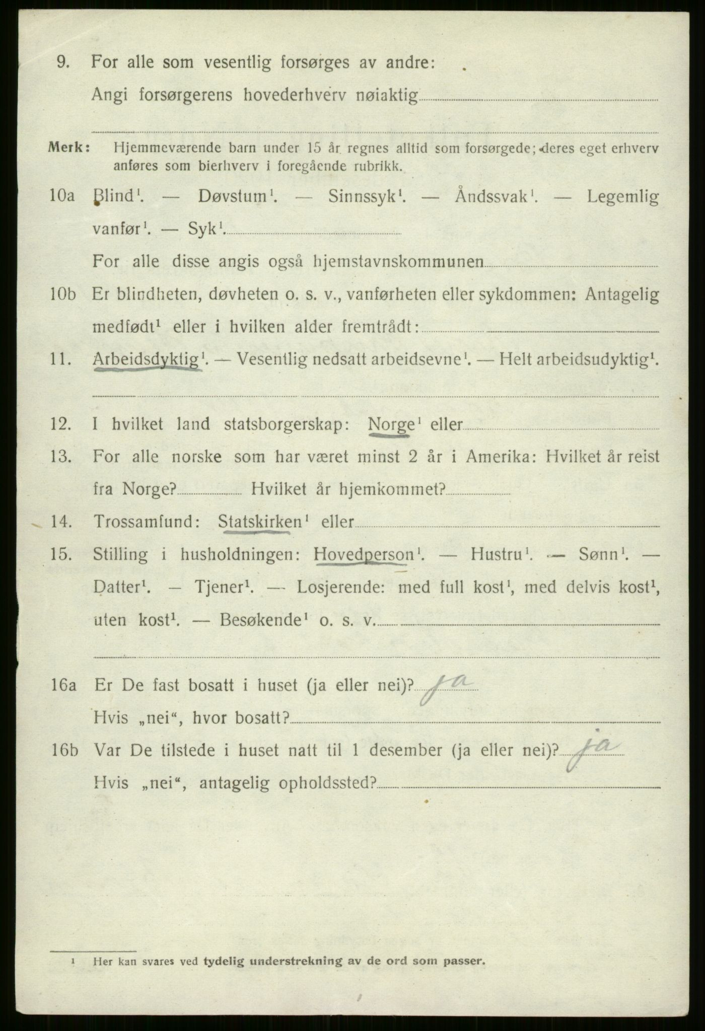 SAB, 1920 census for Breim, 1920, p. 638