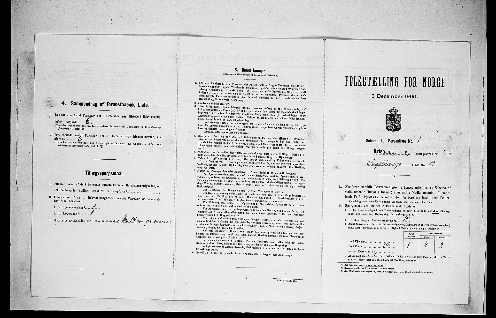 SAO, 1900 census for Kristiania, 1900, p. 26661